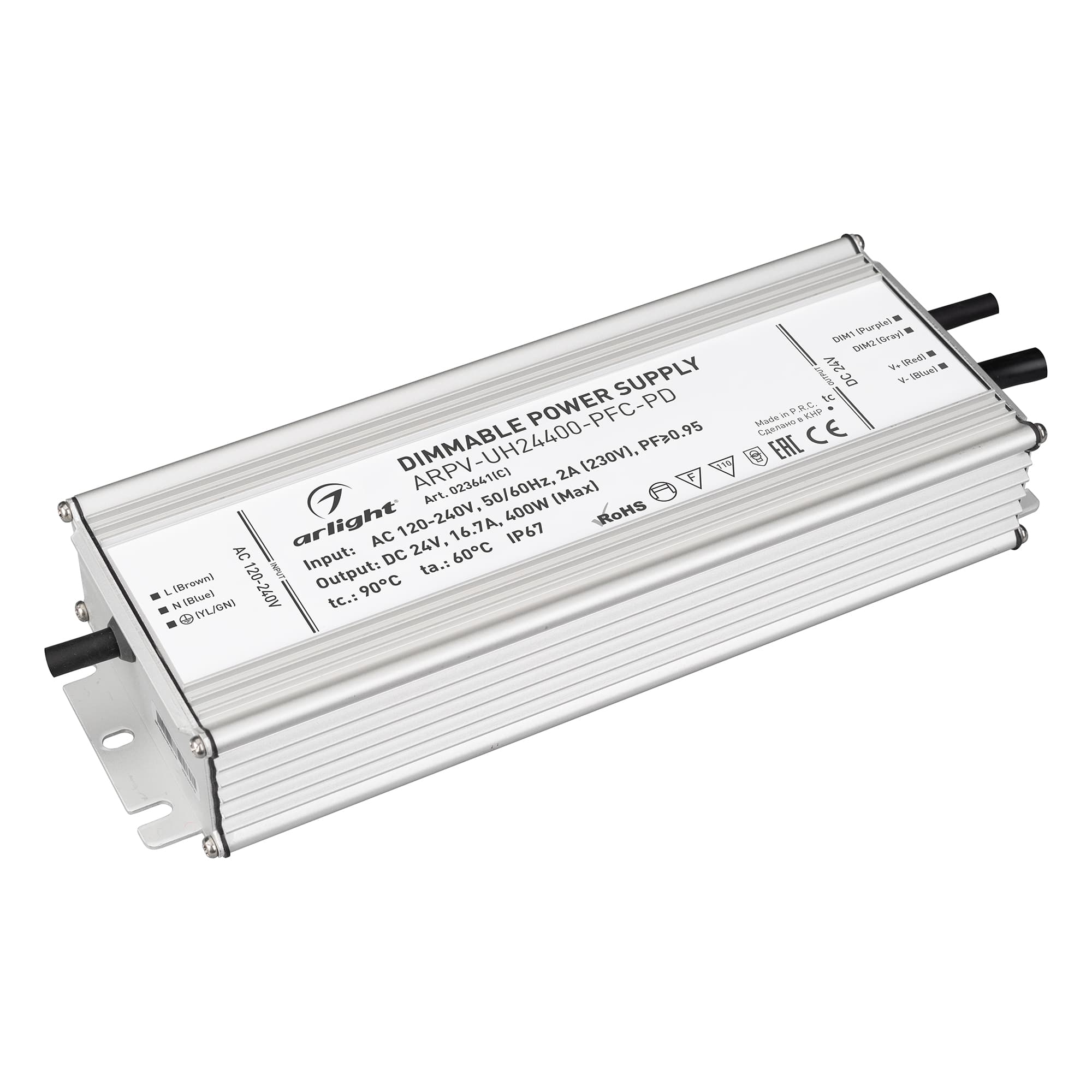 Блок питания ARPV-UH24400-PFC-PD (24V, 16.7A, 400W) (Arlight, IP67 Металл, 5 лет) 023641(C) — фото 1