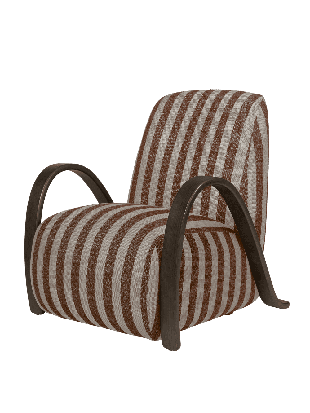 Ferm Living Buur Lounge Chair - Louisiana - Sand/Chocolate ferm LIVING — фото 2