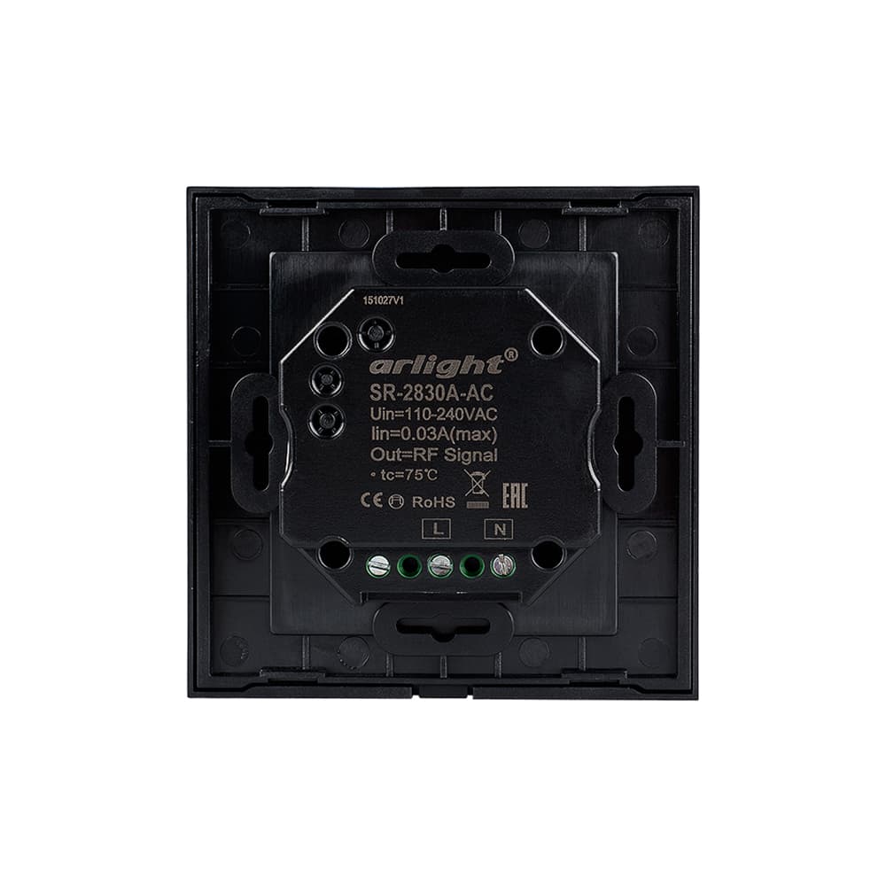 Панель Sens SR-2830A-RF-IN Black (220V,DIM,4 зоны) (Arlight, IP20 Пластик, 3 года) 019574 — фото 2