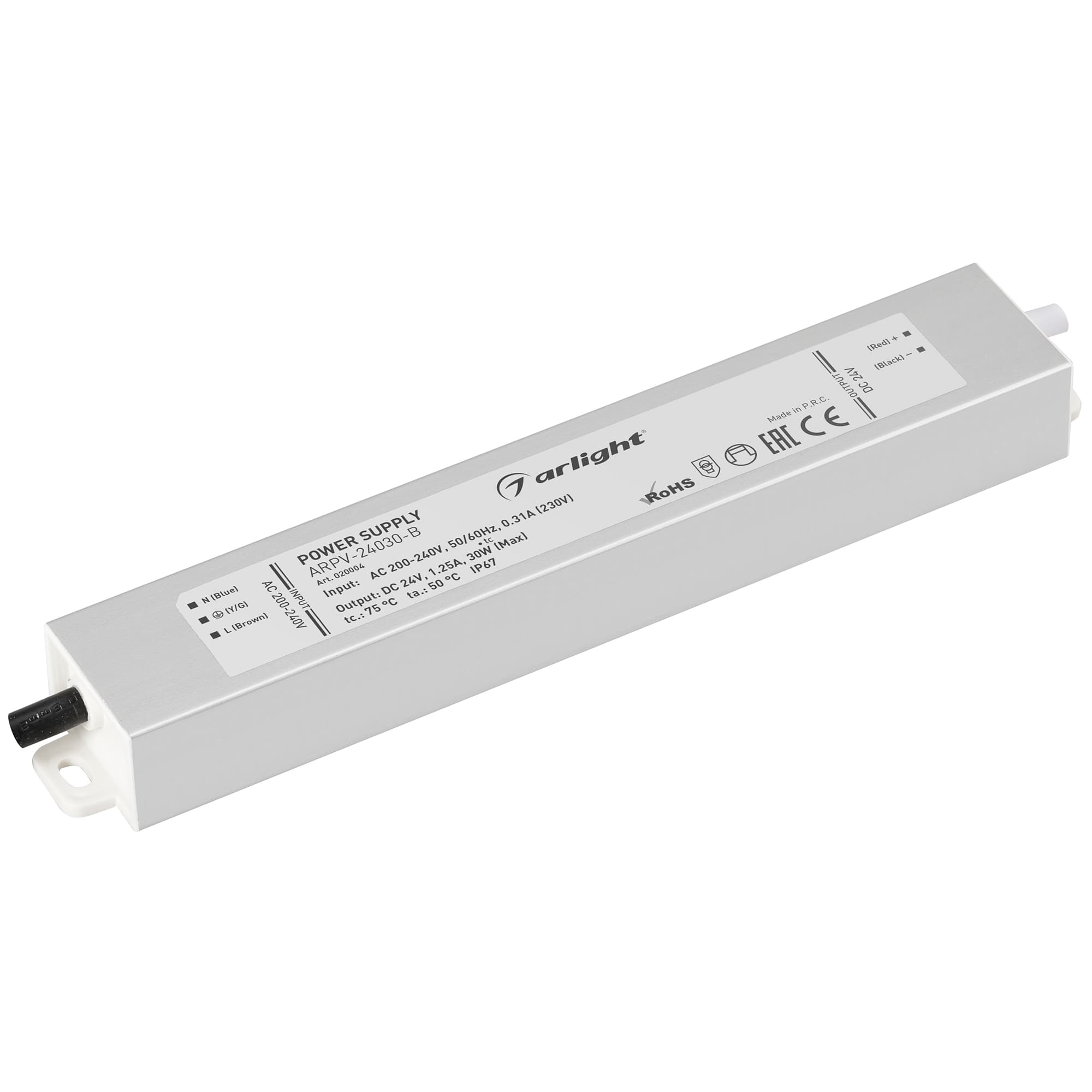 Блок питания ARPV-24030-B (24V, 1.3A, 30W) (Arlight, IP67 Металл, 3 года) 020004 — фото 1
