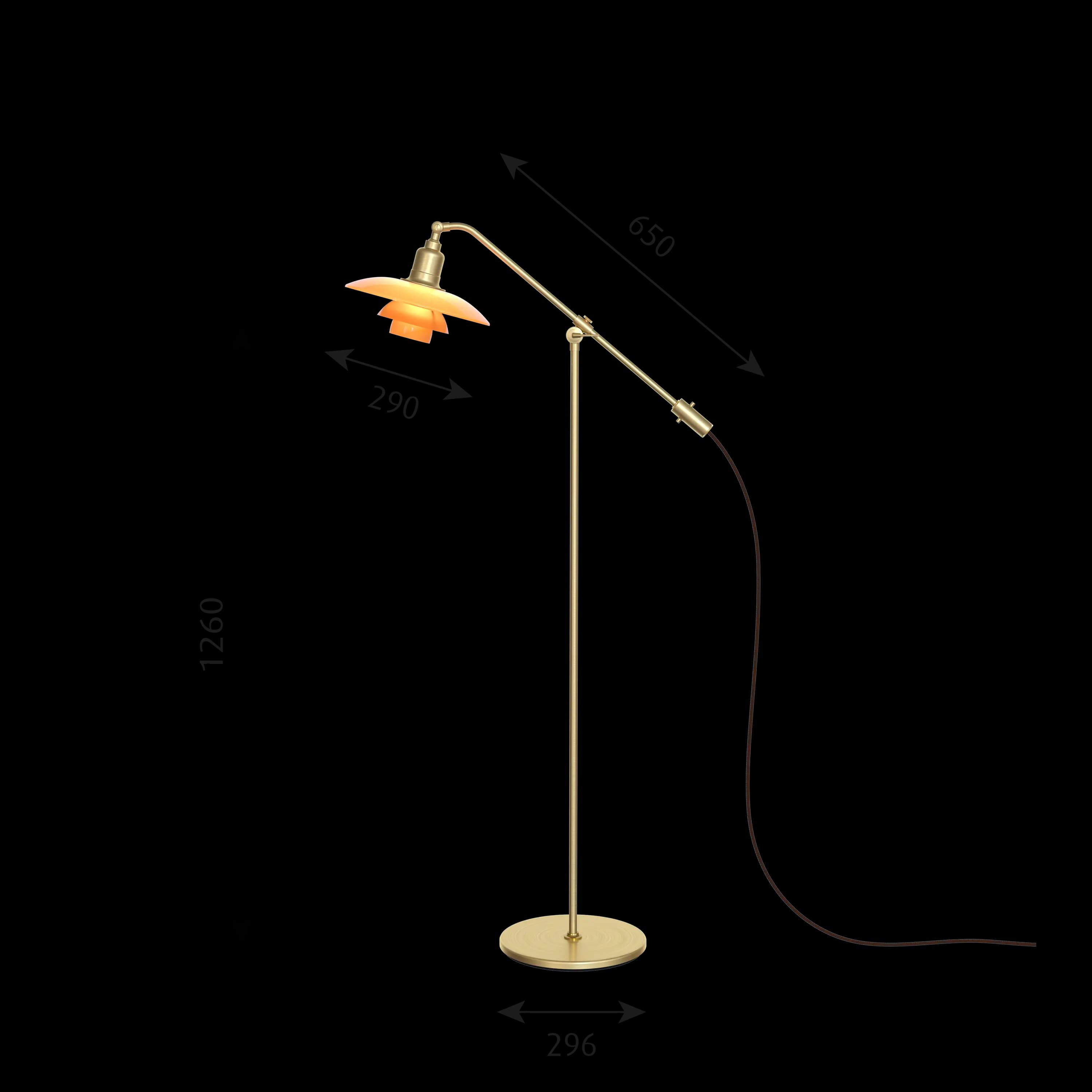 Louis Poulsen PH 3/2 The Water Pump Amber Coloured Glass Floor Lamp Amber — фото 2