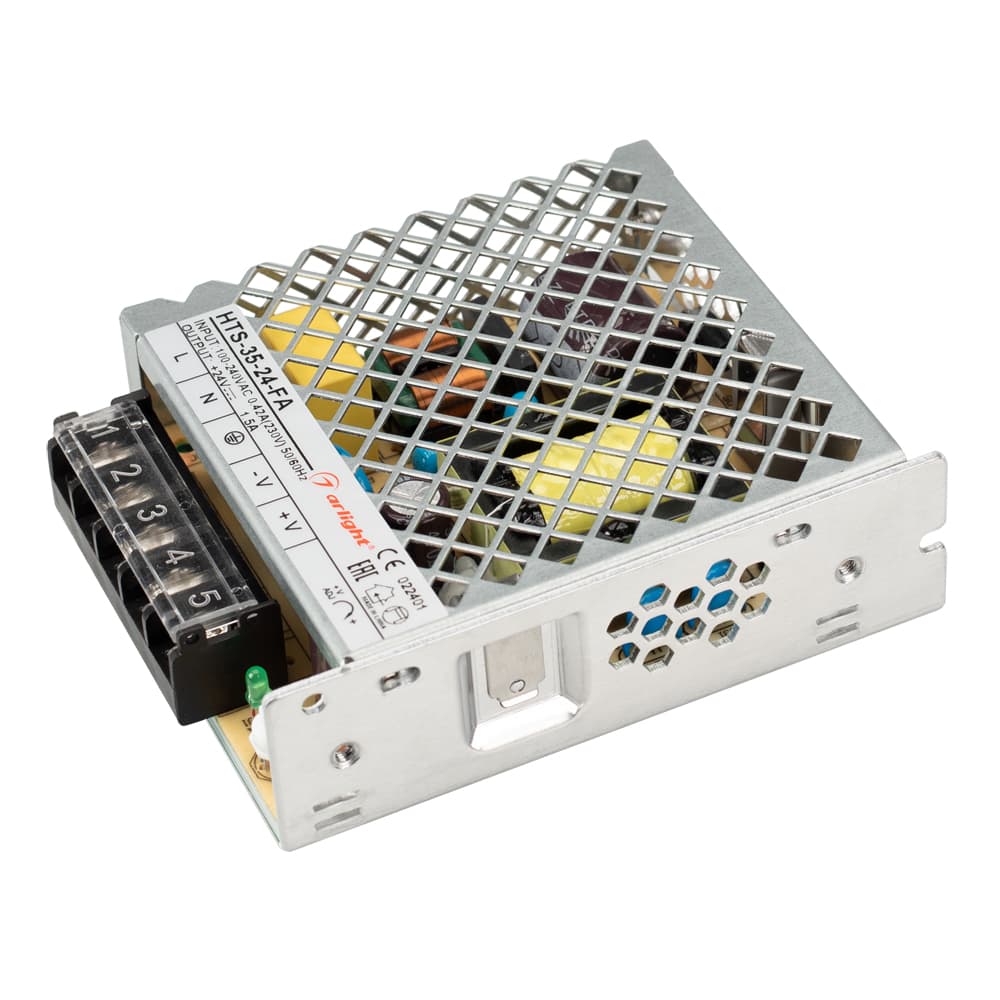 Блок питания HTS-35-24-FA (24V, 1.5A, 35W) (Arlight, IP20 Сетка, 3 года) 022401 Arlight