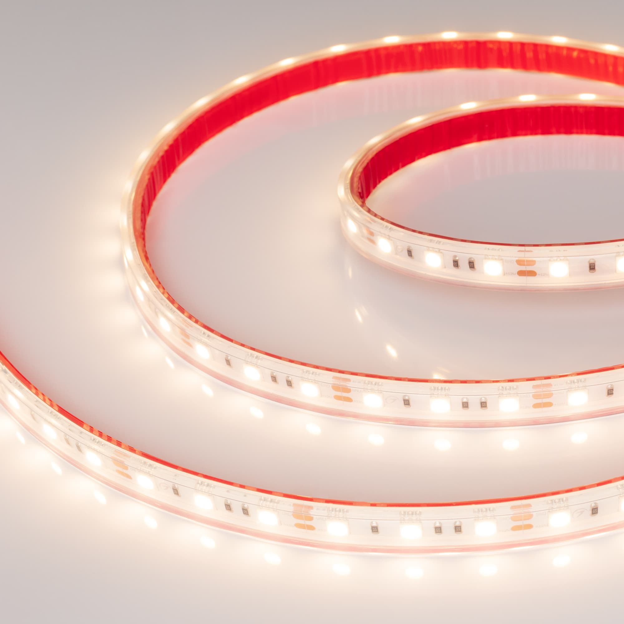 Светодиодная лента RTW 2-5000PS 12V Warm3000 2x (5060, 300 LED, LUX) (Arlight, 14.4 Вт/м, IP67) 022325 — фото 2