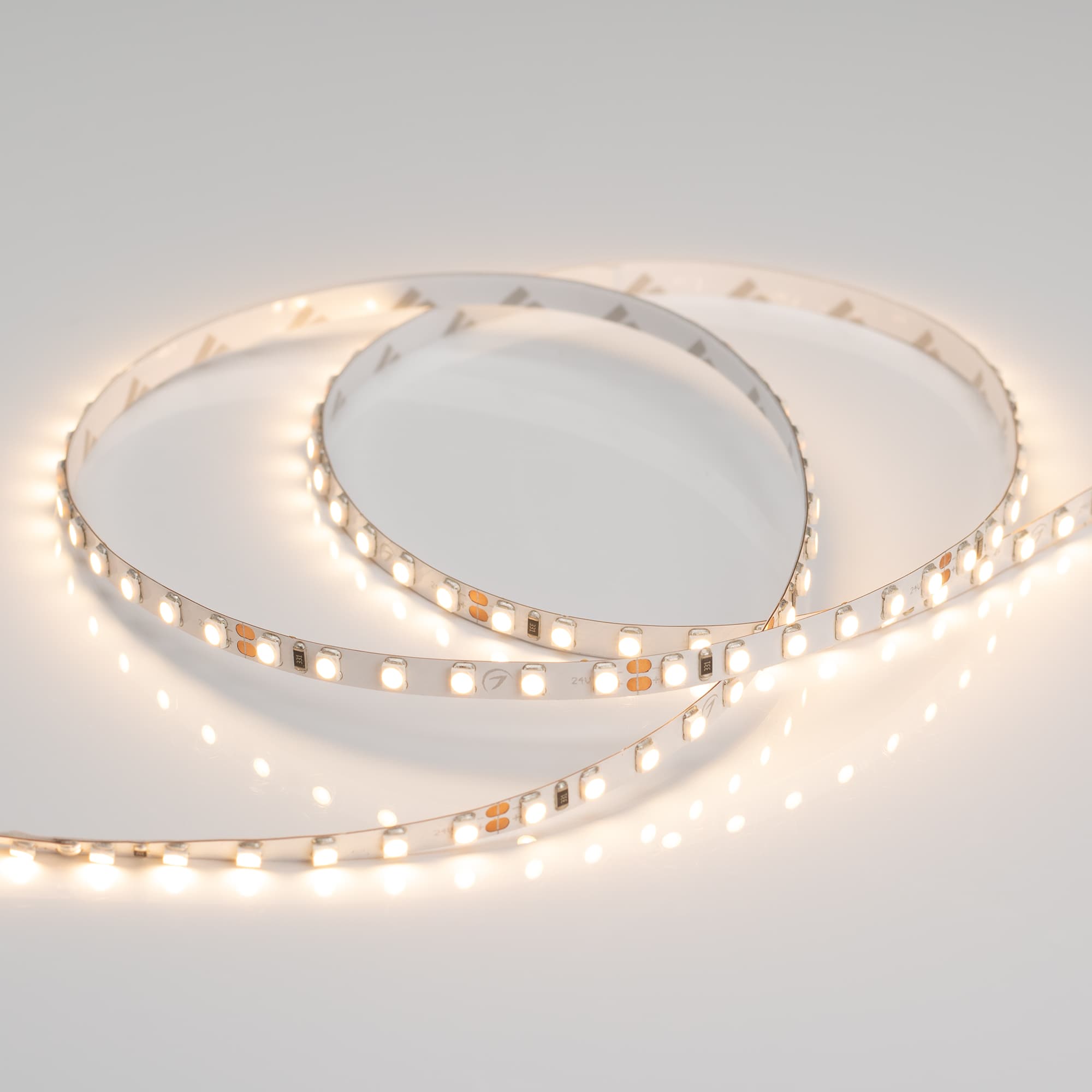 Светодиодная лента RT 2-5000 24V Warm2400 5mm 2x (3528, 600 LED, LUX) (Arlight, 9.6 Вт/м, IP20) 018100(B) — фото 3