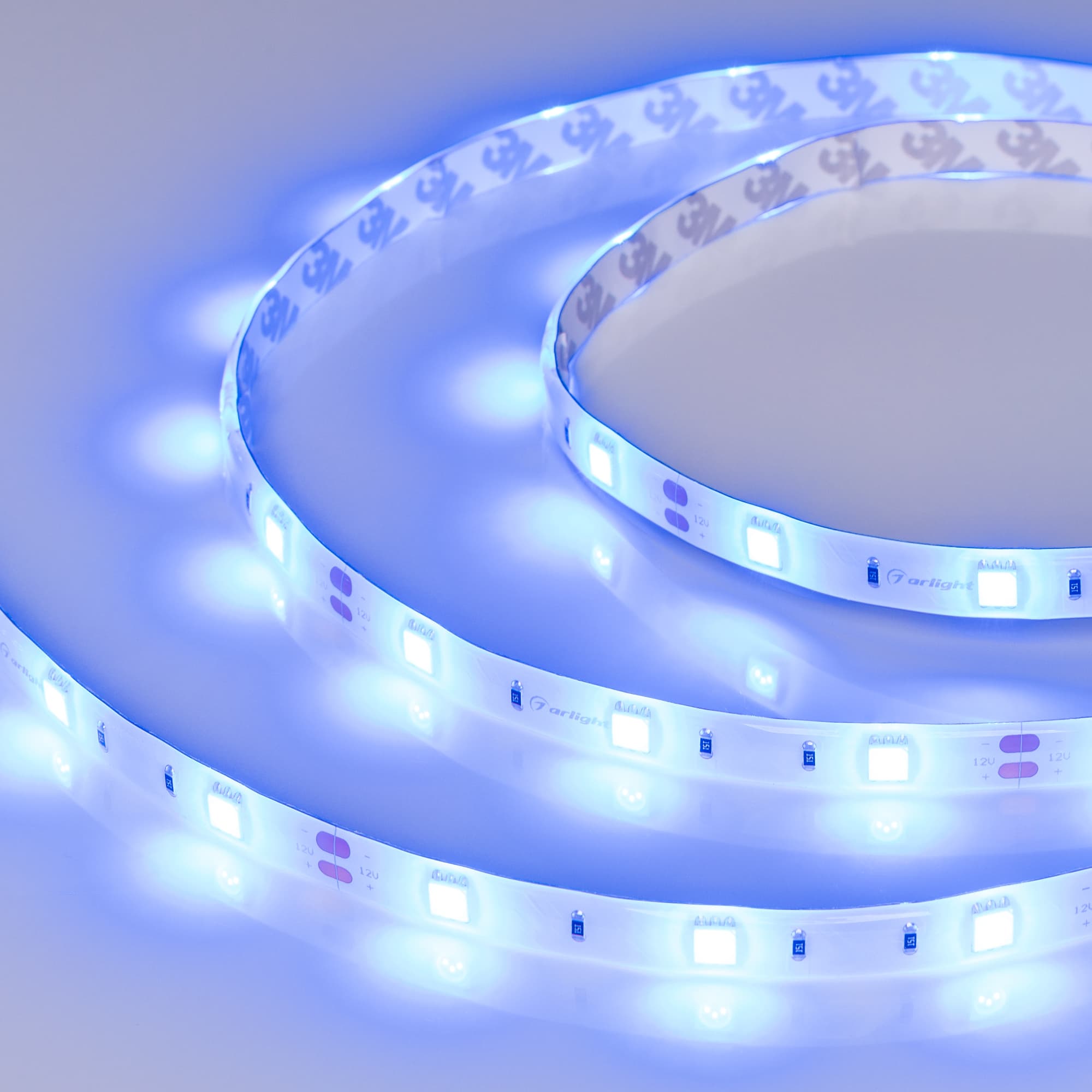 Светодиодная лента RTW 2-5000SE 12V Blue (5060, 150 LED, LUX) (Arlight, 7.2 Вт/м, IP65) 015135(1) — фото 2