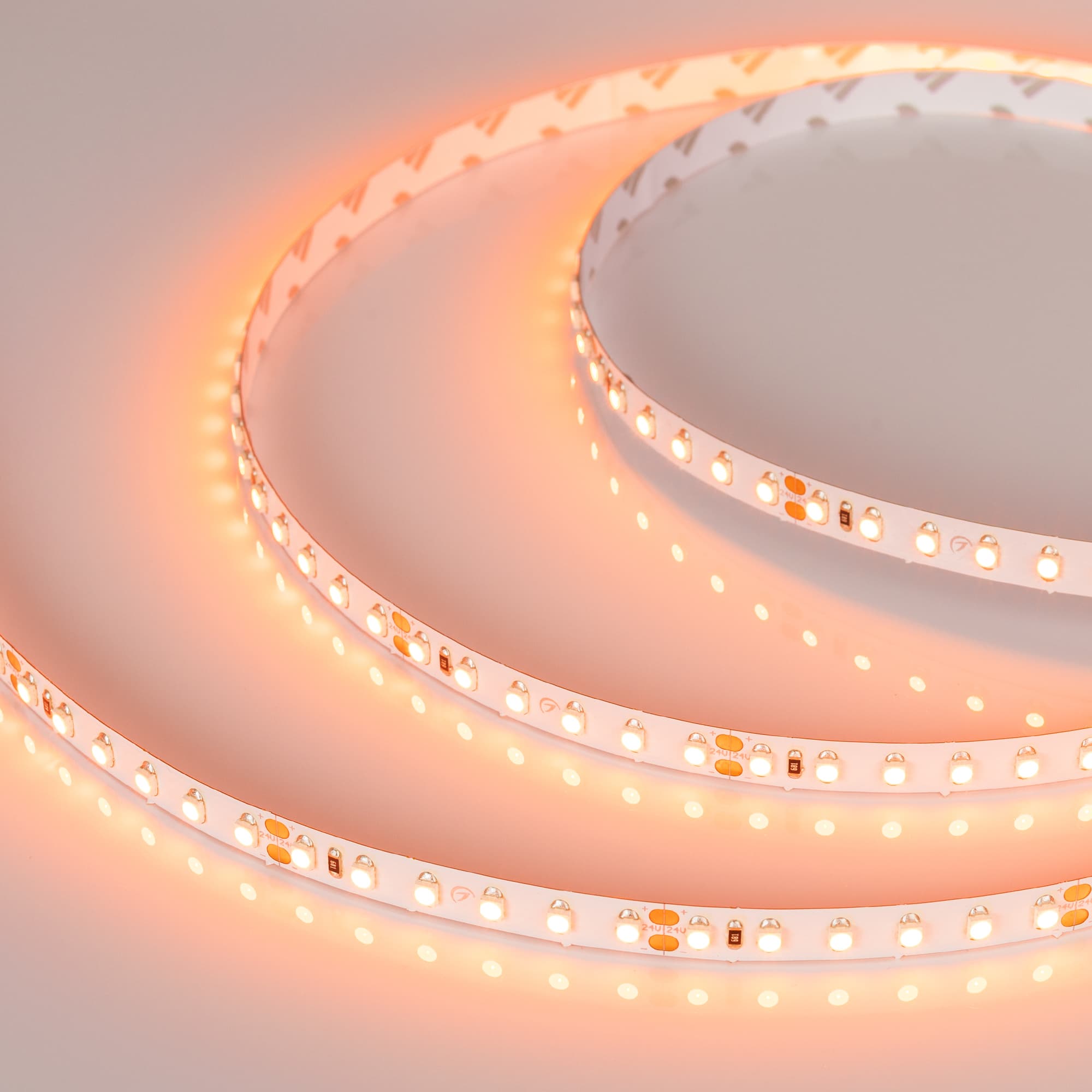 Светодиодная лента RT 2-5000 24V Orange 2x (3528, 600 LED, LUX) (Arlight, 9.6 Вт/м, IP20) 015896 — фото 2