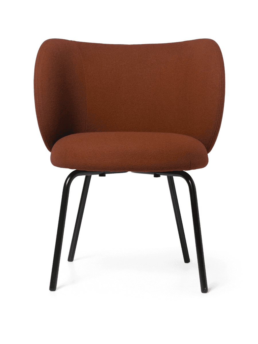 Ferm Living Rico Dining Chair - Black - Tonus - Red Brown ferm LIVING — фото 1