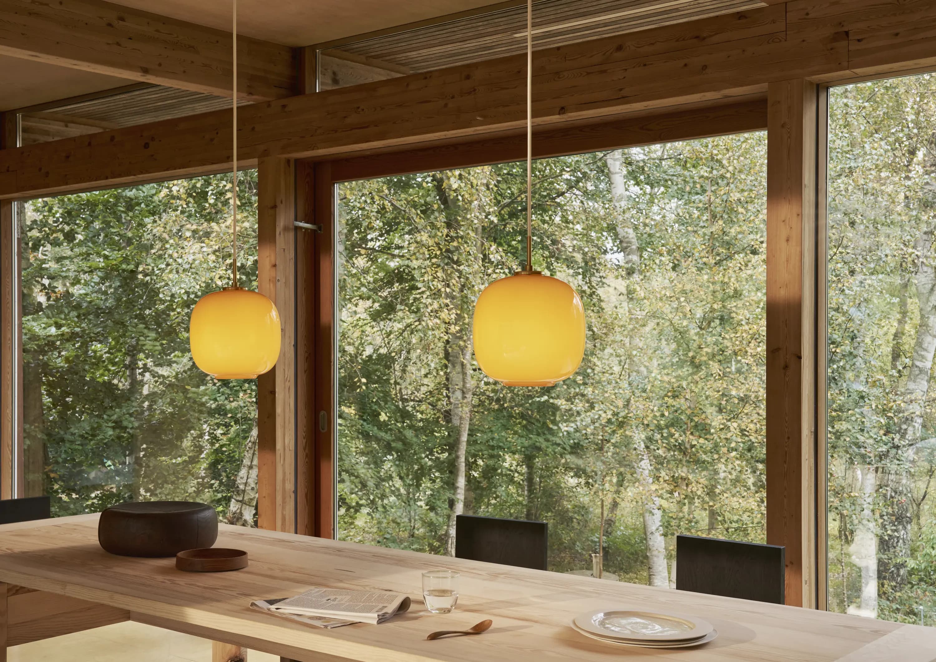 Louis Poulsen VL 45 Radiohus Pendant Brass/glossy amber glass Ø 175 — фото 3