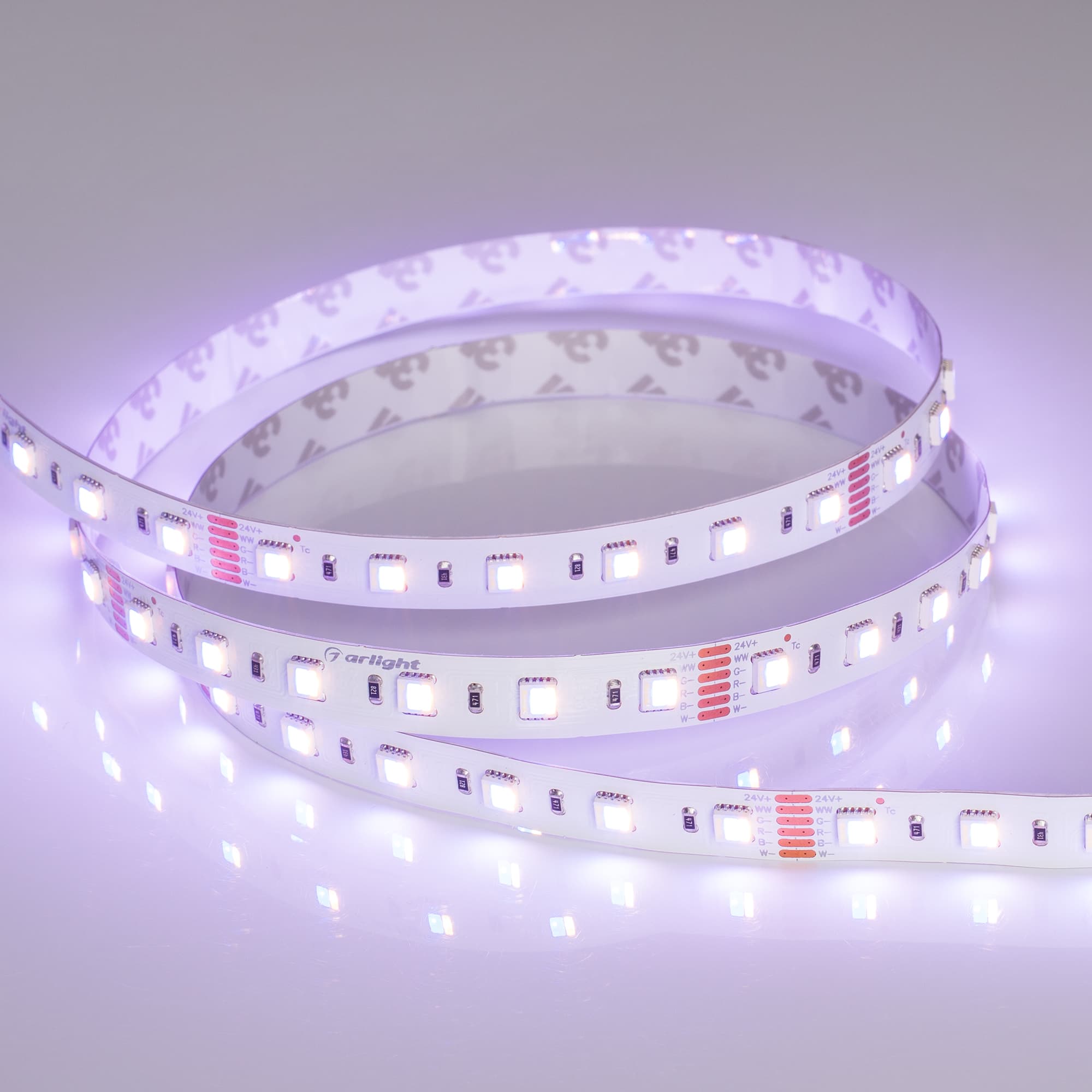 Светодиодная лента RT 2-5000 24V RGBW-MIX 12mm (5060-One, 60 LED/m, LUX) (Arlight, 20 Вт/м, IP20) 026363 — фото 2