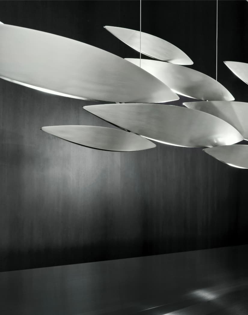 Terzani I lucci argentati linear chandelier — фото 1