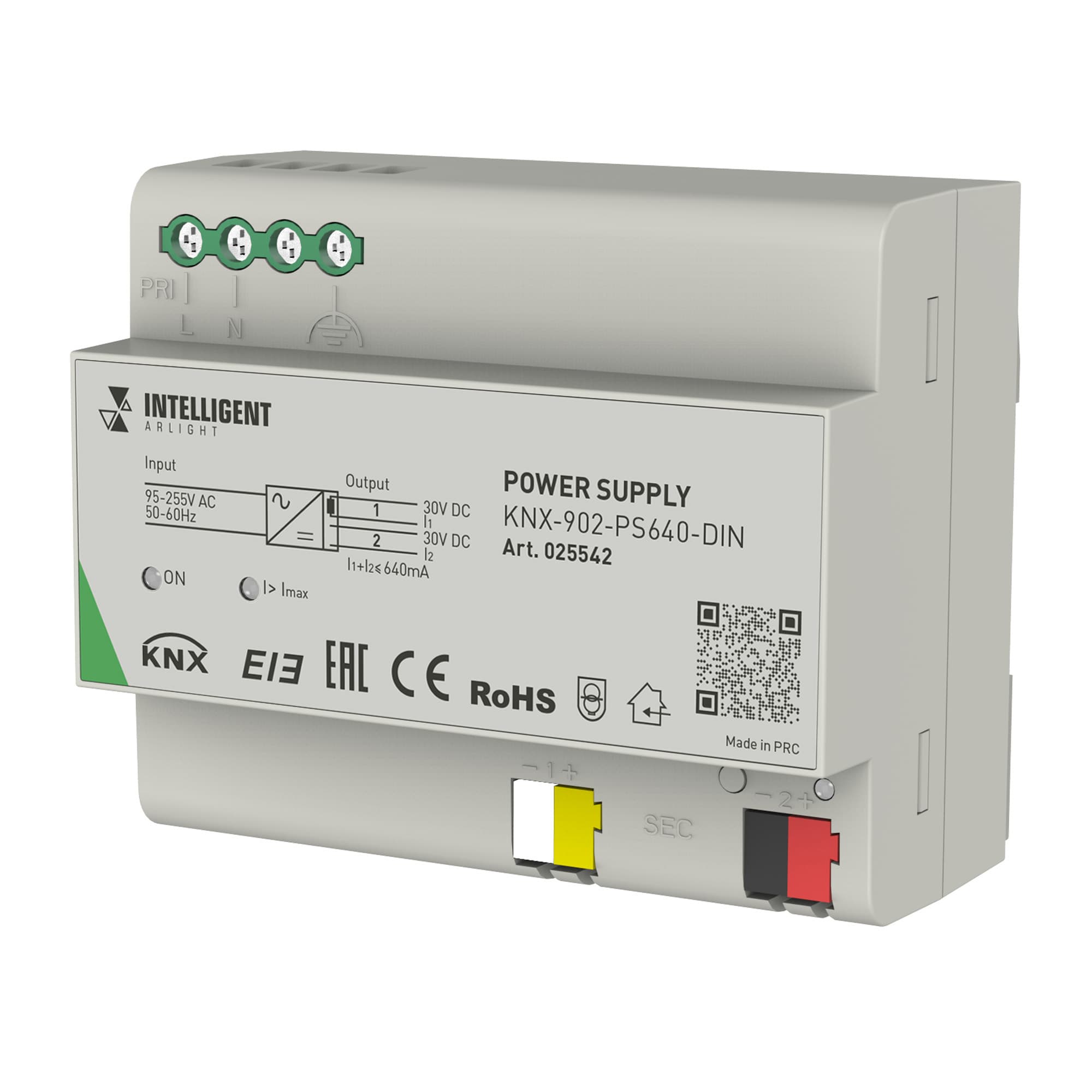 INTELLIGENT ARLIGHT Блок питания шины KNX-902-PS640-DIN (230V, 640mA) (IARL, IP20 Пластик, 2 года) 025542 Arlight