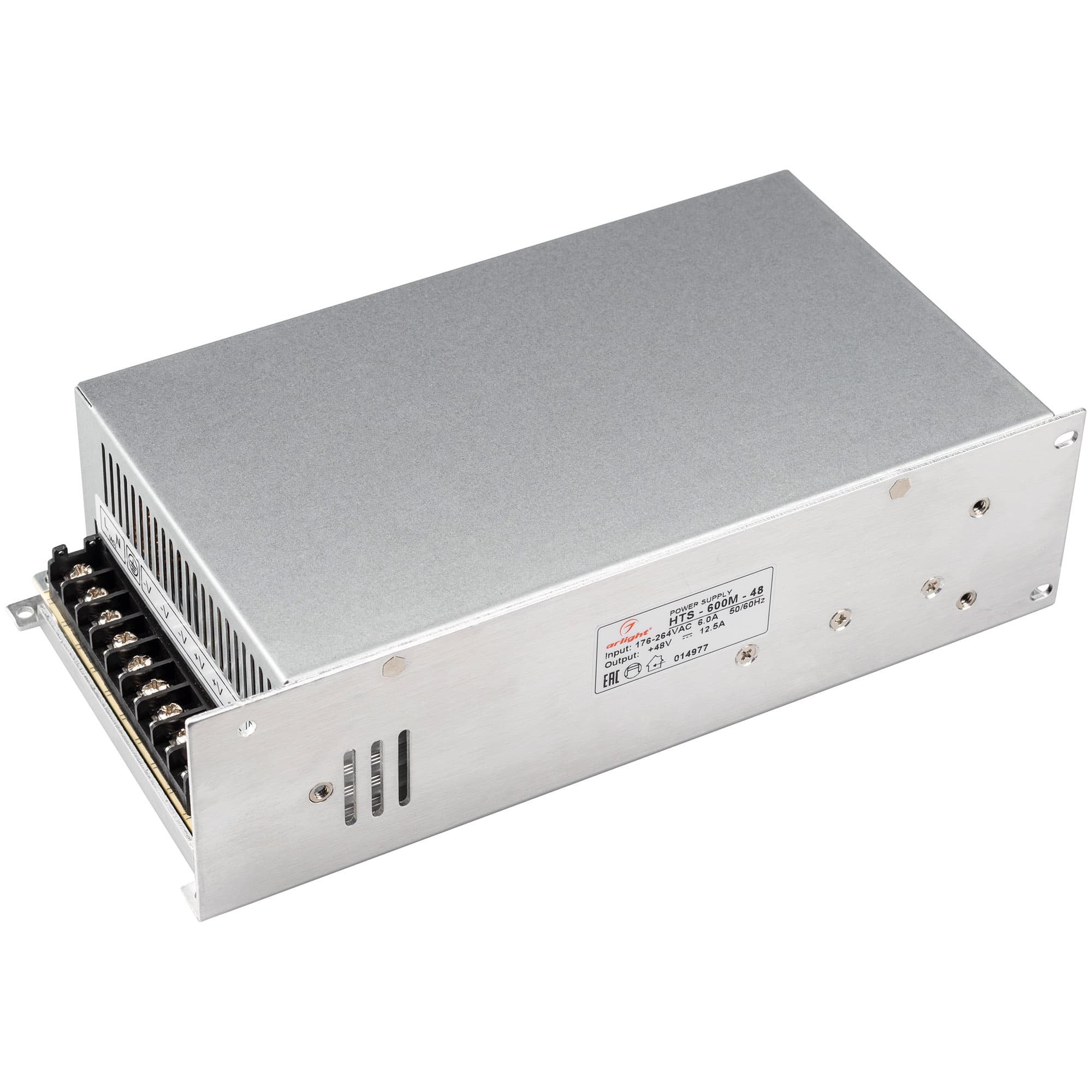 Блок питания HTS-600M-48 (48V, 12.5A, 600W) (Arlight, IP20 Сетка, 3 года) 014977 — фото 1