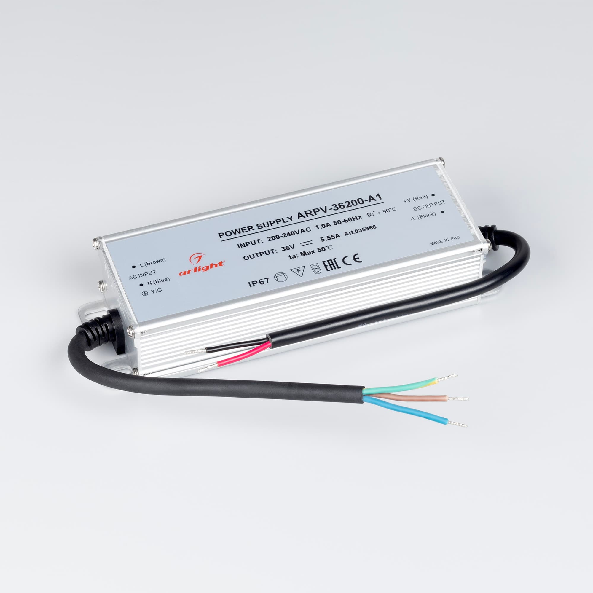 Блок питания ARPV-36200-A1 (36V, 5.55A, 200W) (Arlight, IP67 Металл, 3 года) 035966 — фото 2