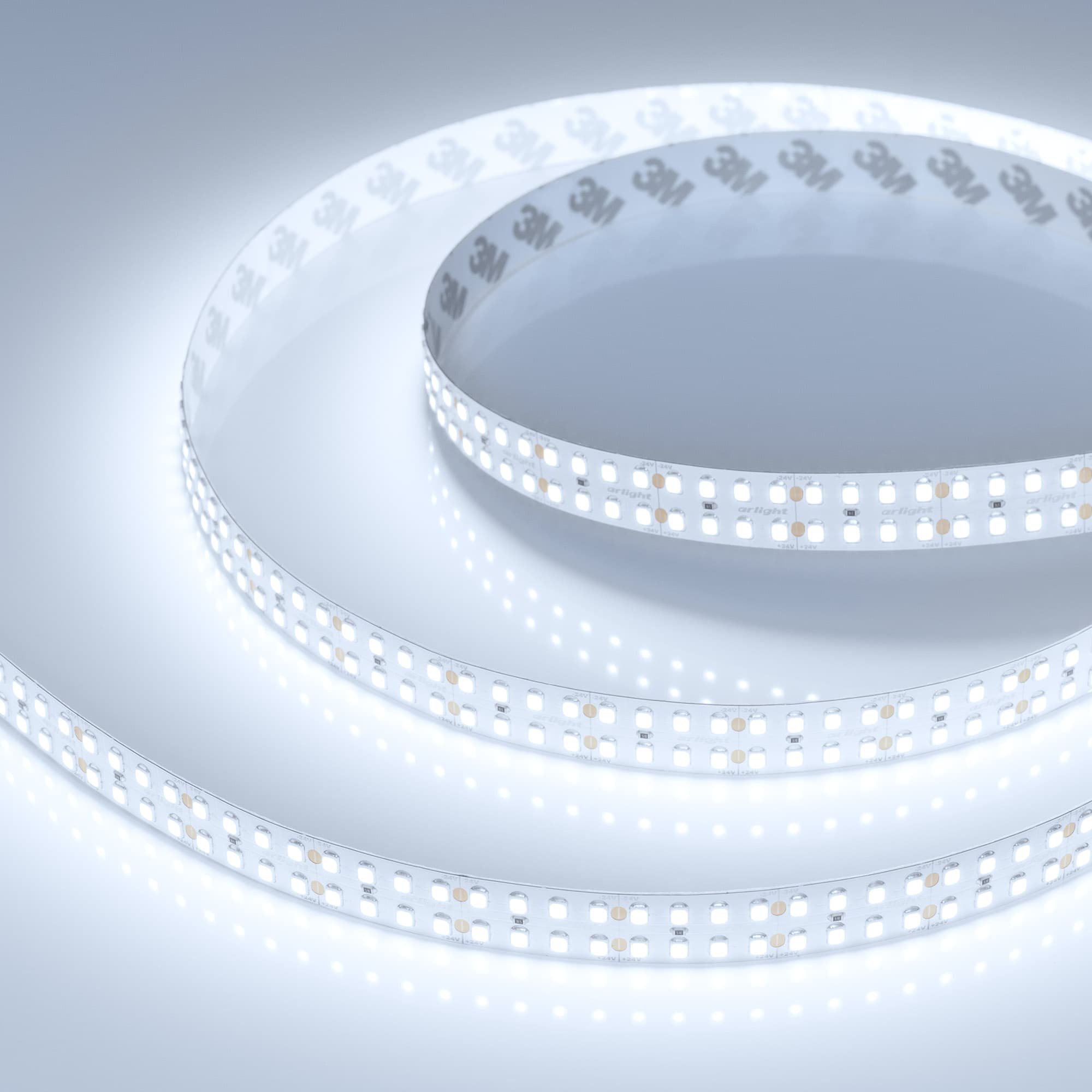 Светодиодная лента RT-5000-2835-320 24V White6000 (15mm, 24W/m, IP20) (Arlight, высок.эфф.150 лм/Вт) 032600 — фото 1