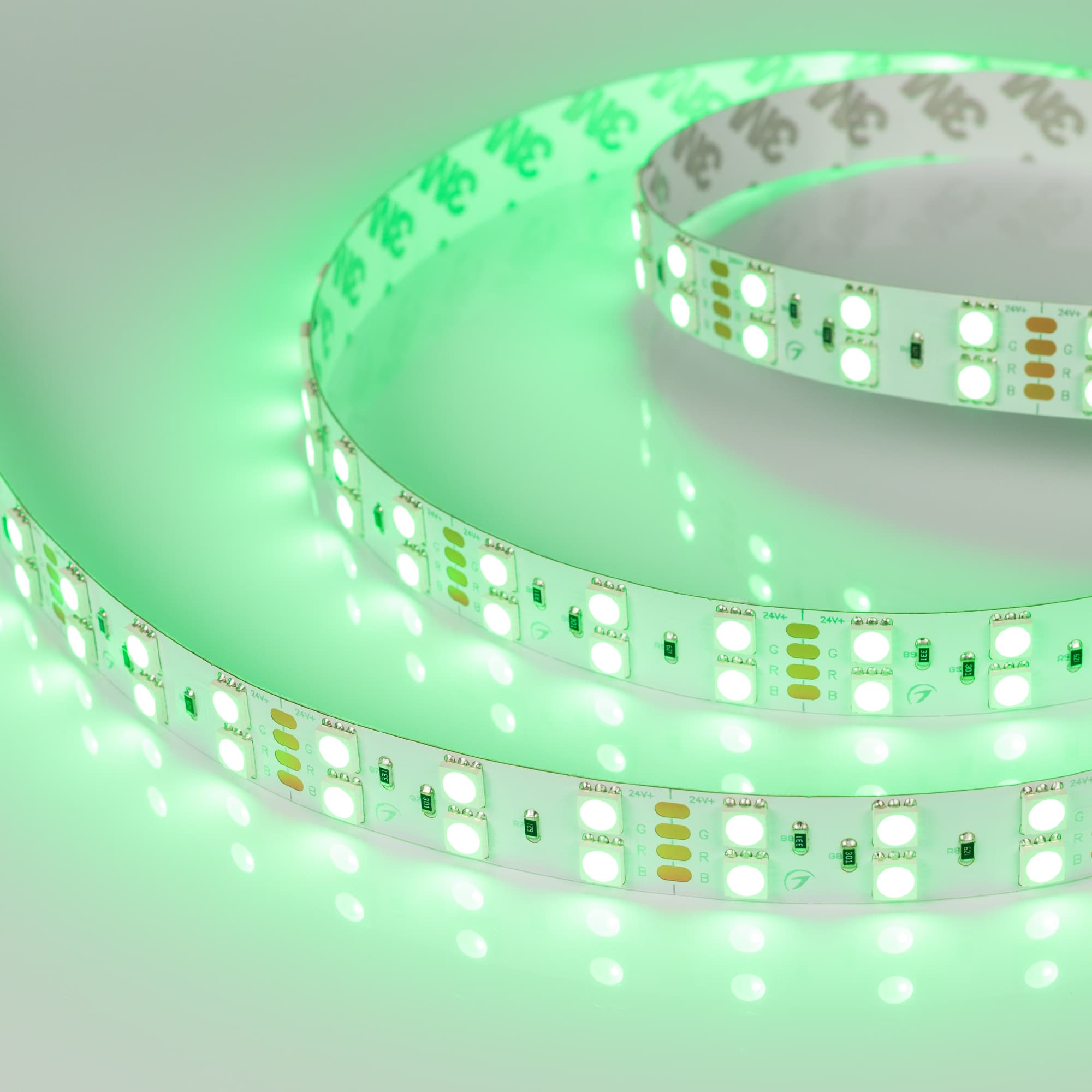 Светодиодная лента RT-B120-15mm 24V RGB (28.8 W/m, IP20, 5060, 5m) (Arlight, Открытый) 011205(2) — фото 1