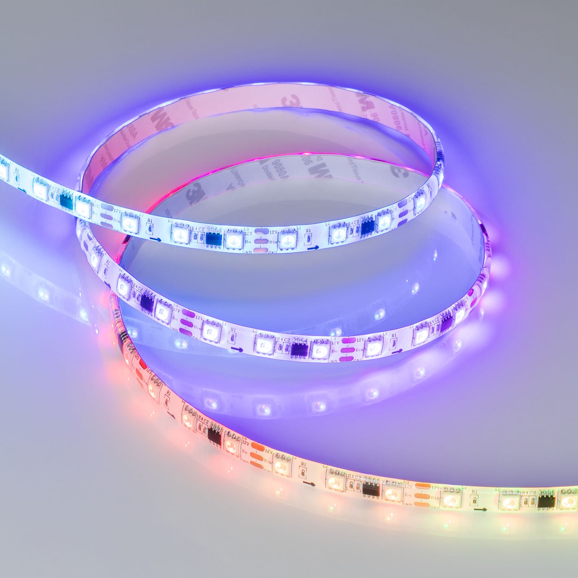 Светодиодная лента герметичная SPI-SE-B60-10mm 12V RGB-PX3 (14.4 W/m, IP65, 5060, 5m) (Arlight, бегущий огонь) 026366(2) — фото 2