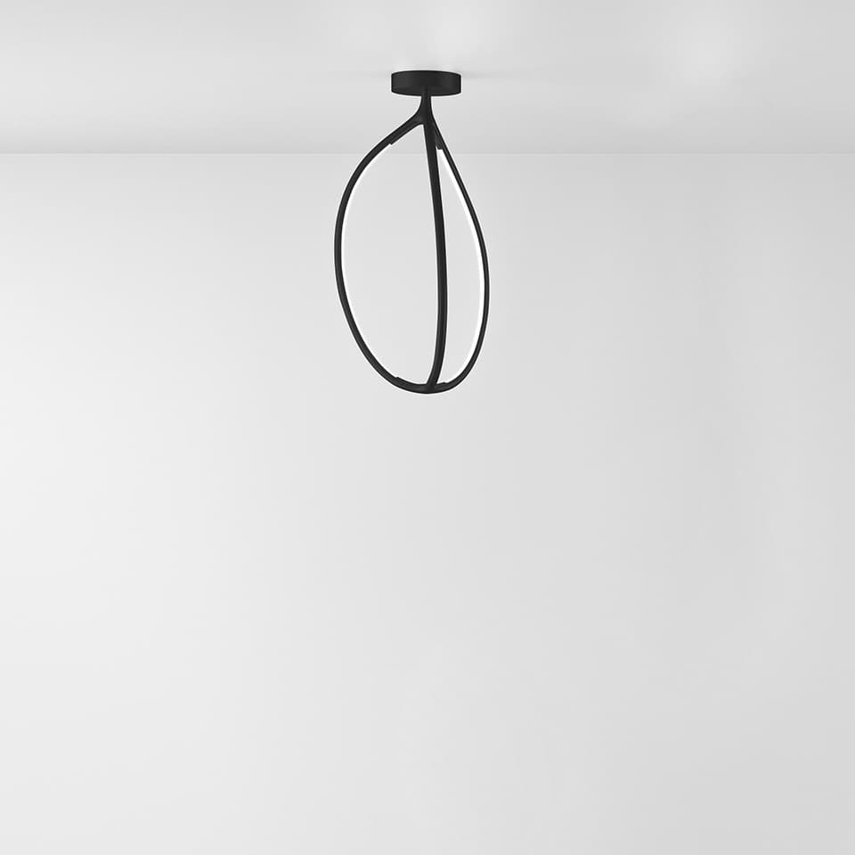 Artemide Arrival 70 ceiling - Matt Black - APP Compatible Artemide