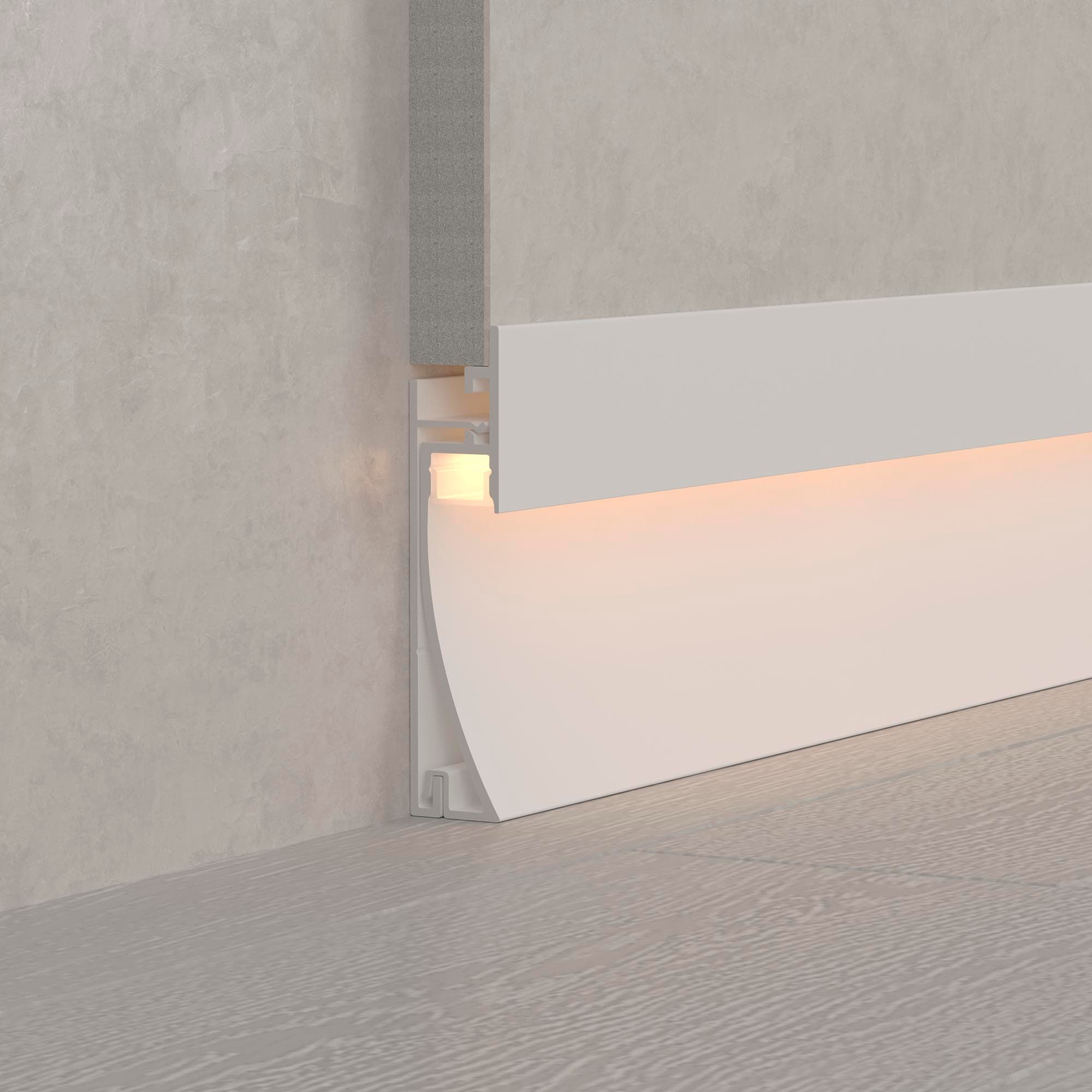 Профиль PLINTUS-H58-F-2000 WHITE (Arlight, Алюминий) 045297 — фото 5