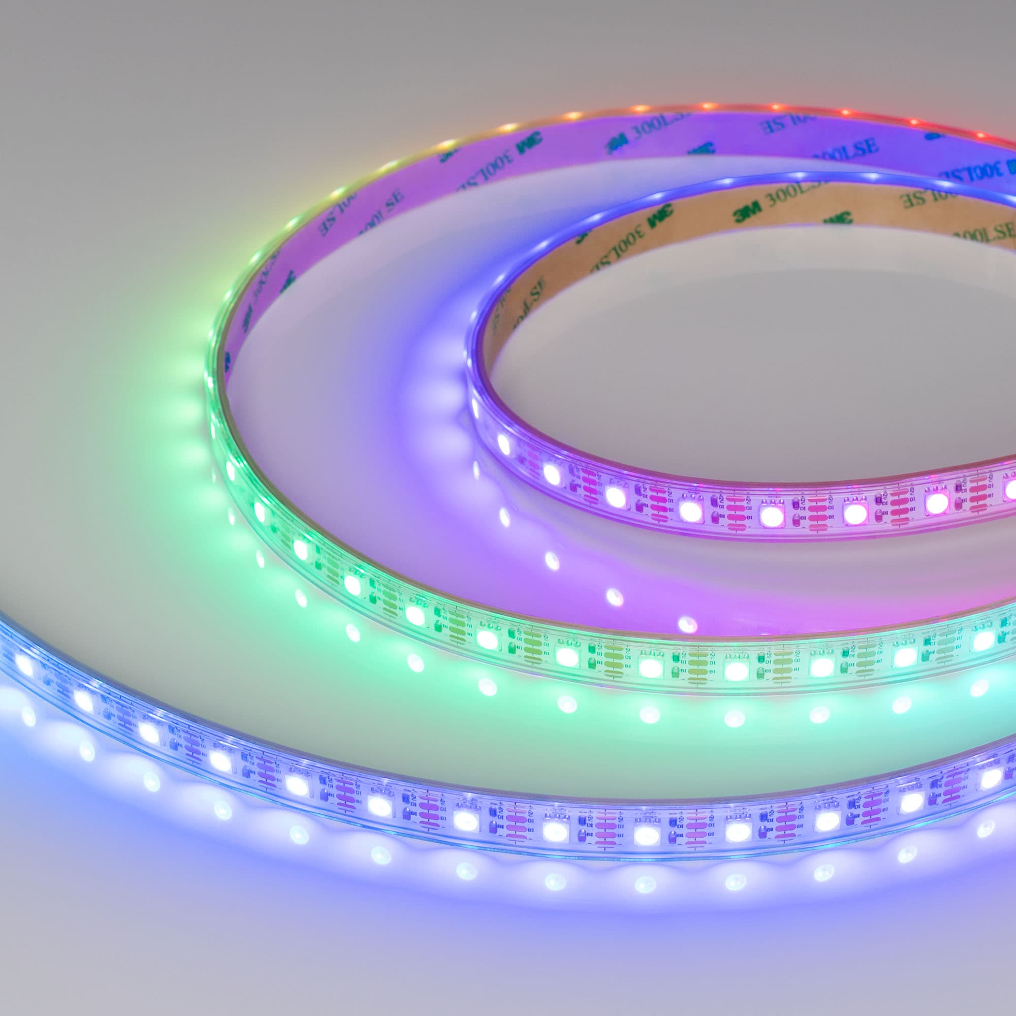 Светодиодная лента герметичная SPI-P-B60-12mm 12V RGB-PX1-BPT (8 W/m, IP66, 5060, 5m) (Arlight, бегущий огонь) 041615(1) — фото 1
