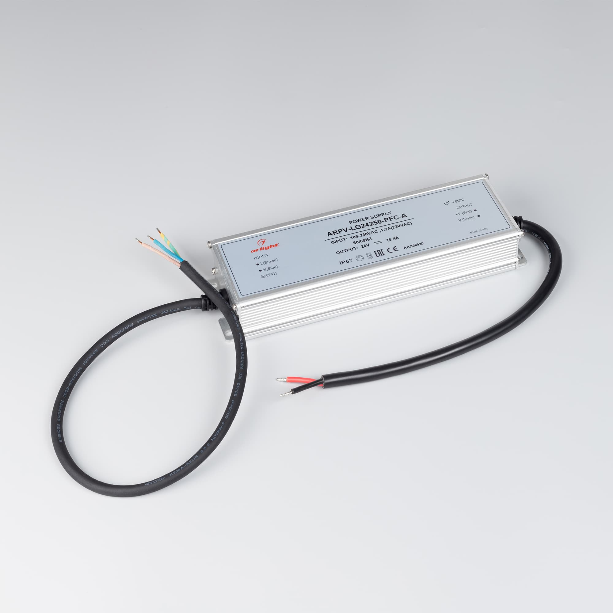 Блок питания ARPV-LG24250-PFC-A (24V, 10.4A, 250W) (Arlight, IP67 Металл, 5 лет) 030020 — фото 2