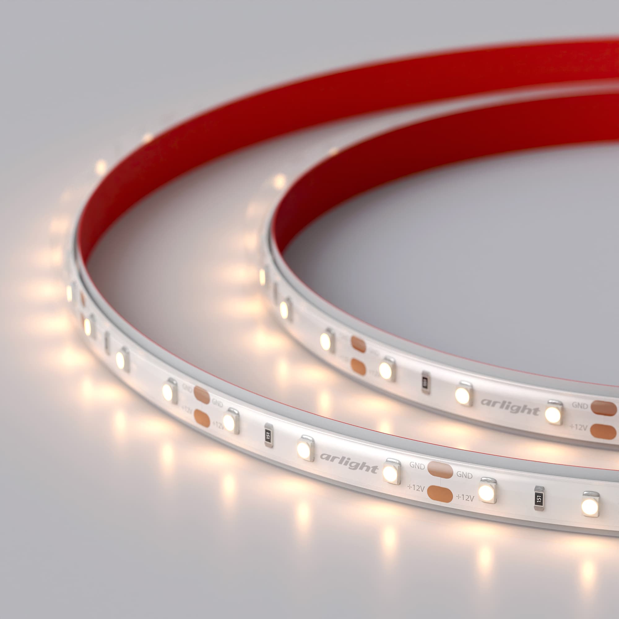Светодиодная лента RTW 2-5000PS 12V Warm3000 (3528, 300 LED, LUX) (Arlight, 4.8 Вт/м, IP67) 021101 — фото 4