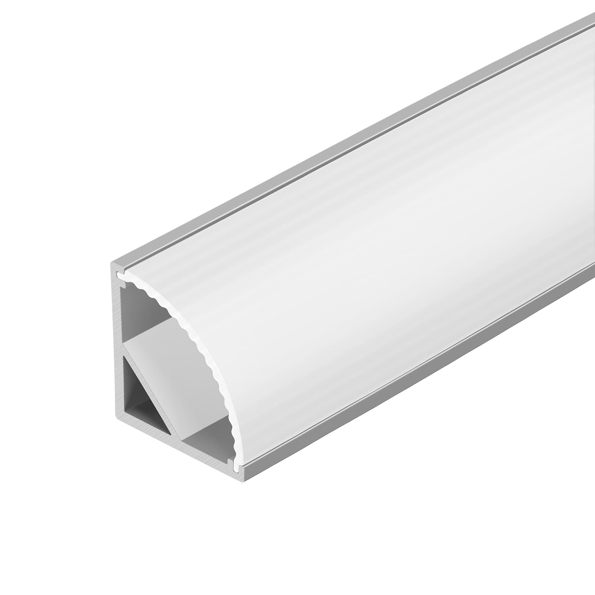 Профиль с экраном ARH-KANT-H16-2000 ANOD+OPAL (Arlight, Алюминий) 036770 — фото 1