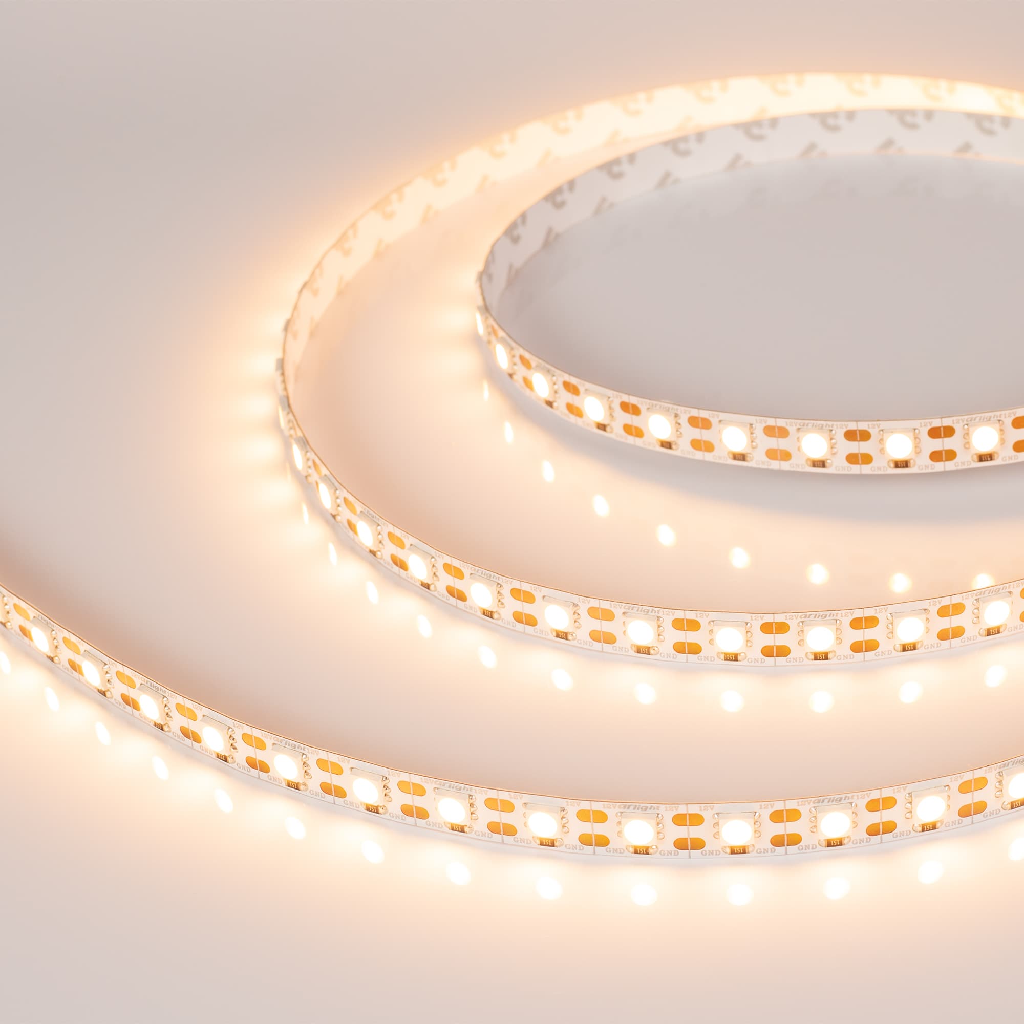 Светодиодная лента RT 2-5000 12V Cx1 Warm2400 2x (5060, 360 LED, LUX) (Arlight, 15.6 Вт/м, IP20) 018096 — фото 3