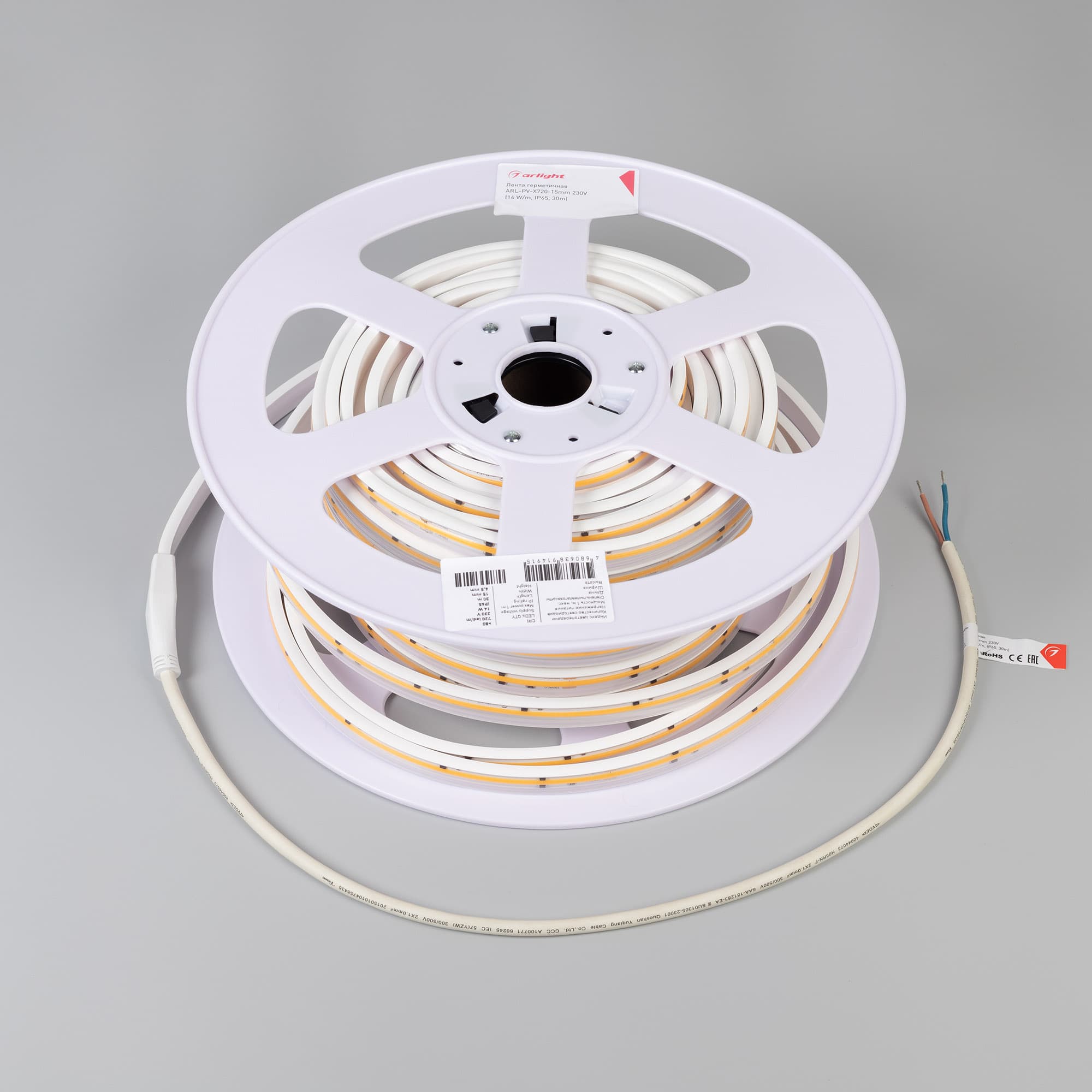Светодиодная лента герметичная ARL-PV-X720-15mm 230V Day4000 (14 W/m, IP65, 30m) (Arlight, -) 054673 — фото 3