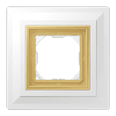 LSmetal Zero Комплект для монтажа заподлицо + Рамка 1-ная, латунь, Jung