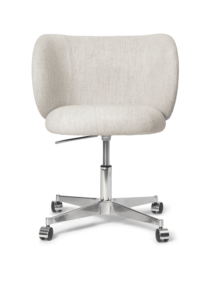 Ferm Living Rico Dining Chair - Castors - Bouclé - Off-White — фото 1