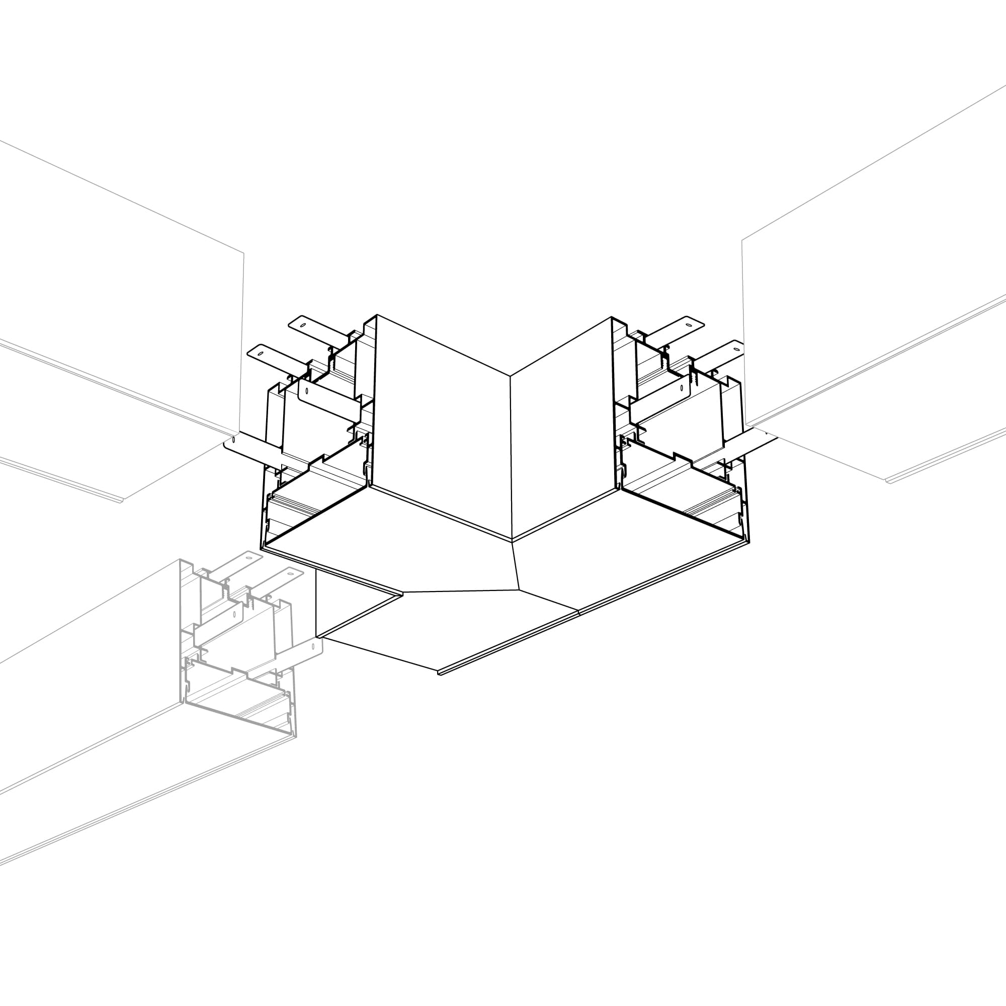 Угол S2-LINE-7977-T90 тройной (Arlight, Металл) 021264 Arlight — фото 2