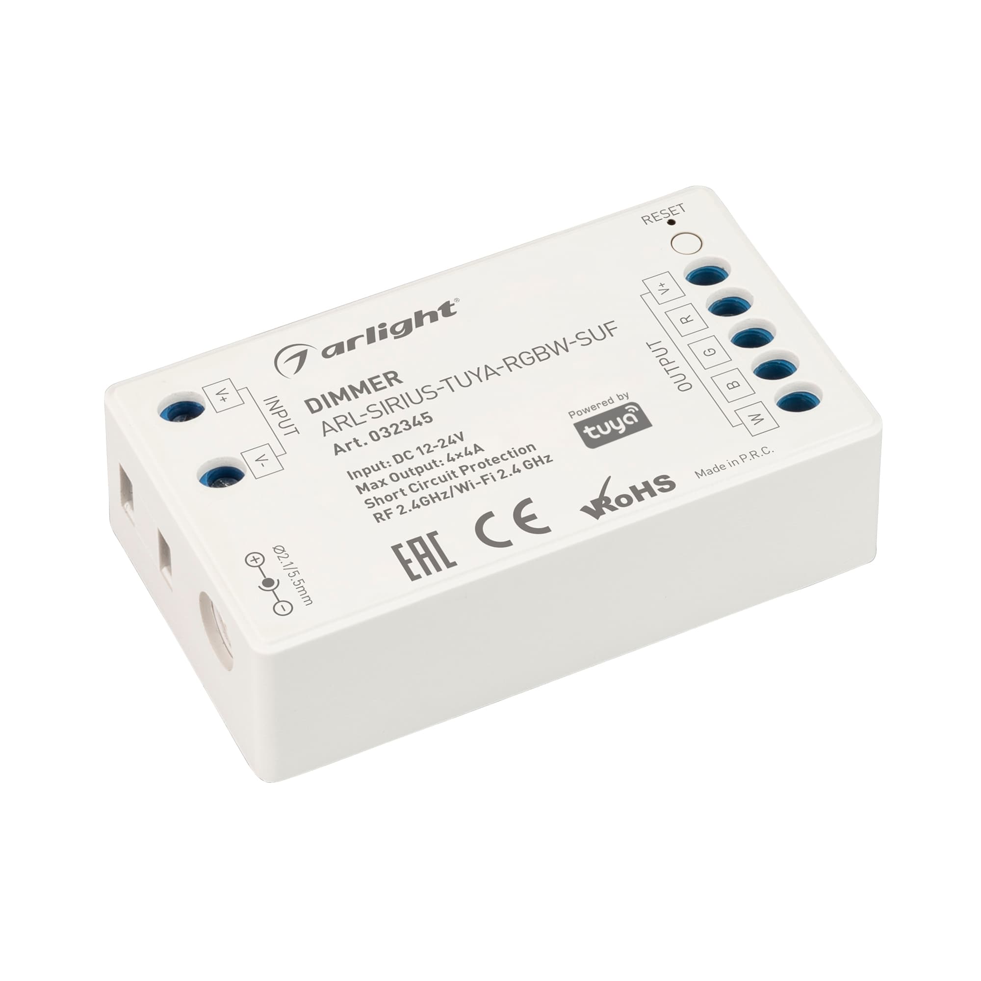 Диммер ARL-SIRIUS-TUYA-RGBW-SUF (12-24V, 4x4A, 2.4G) (Arlight, IP20 Пластик, 3 года) 032345 Arlight — фото 1