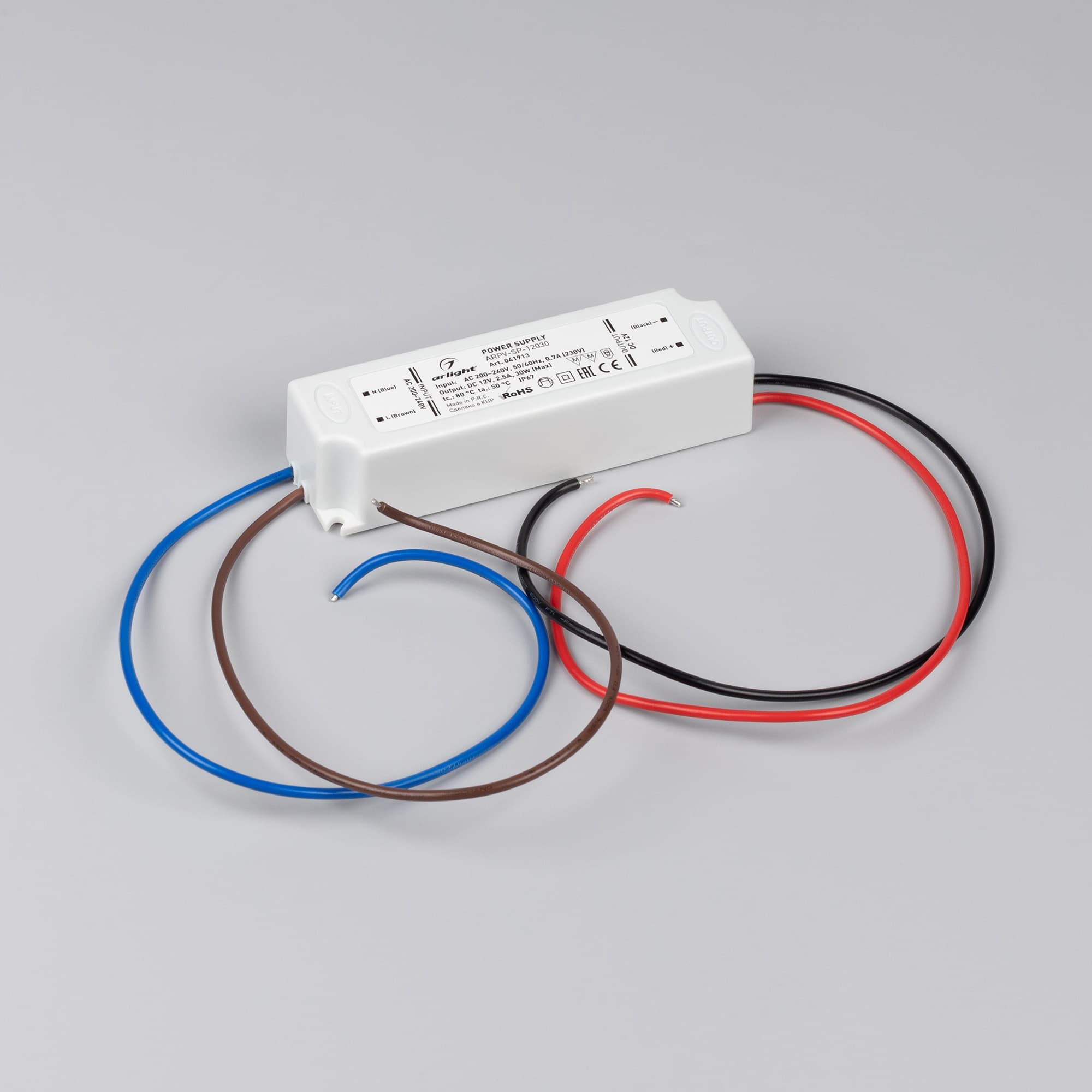 Блок питания ARPV-SP-12030 (12V, 2.5A, 30W) (Arlight, IP67 Пластик, 5 лет) 041913 Arlight — фото 2