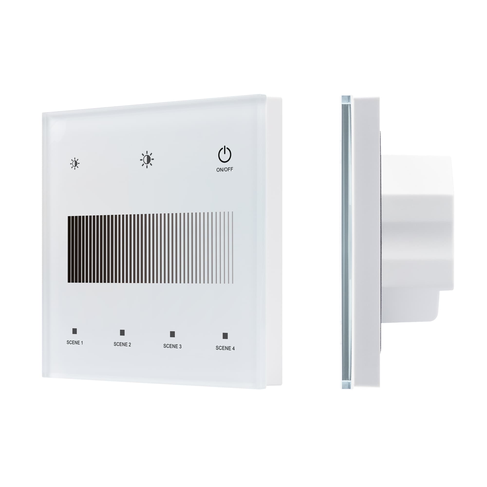 INTELLIGENT ARLIGHT Сенсорная панель SMART-DALI-301-11-1G-4SC-DIM-IN White (BUS/24V, Touch, 2.4G) (IARL, IP20 Пластик, 5 лет) 046549 — фото 1