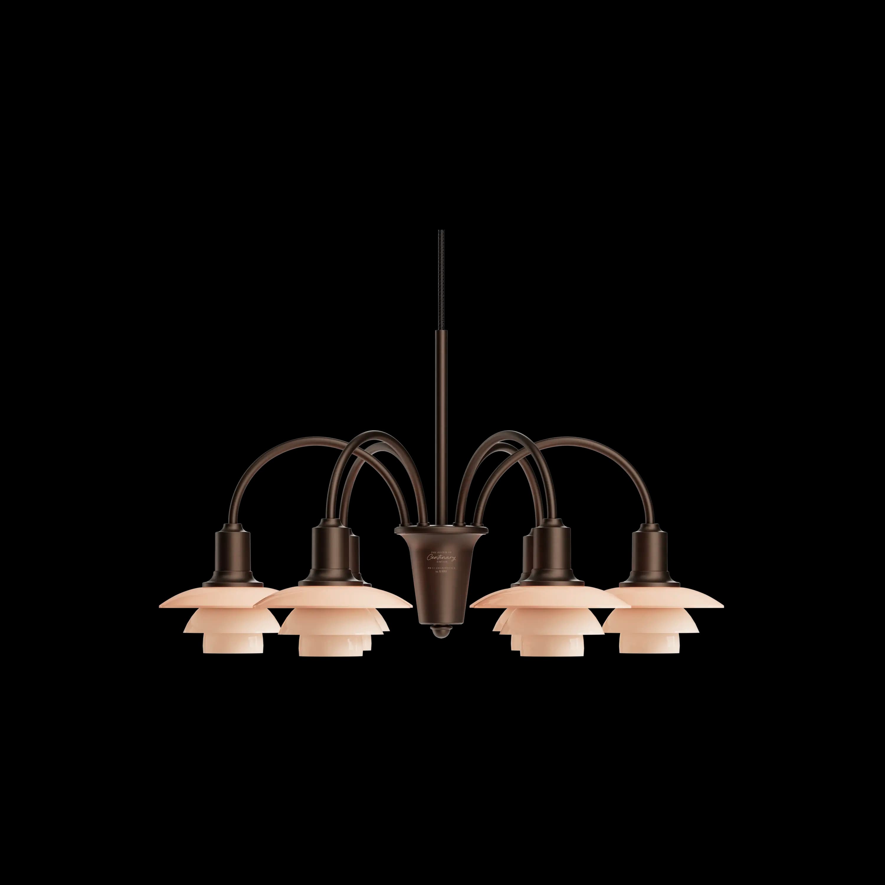Louis Poulsen PH 1/1 Chandelier Centenary Edition Aged brass/dusty terracotta 6-ARMS — фото 2