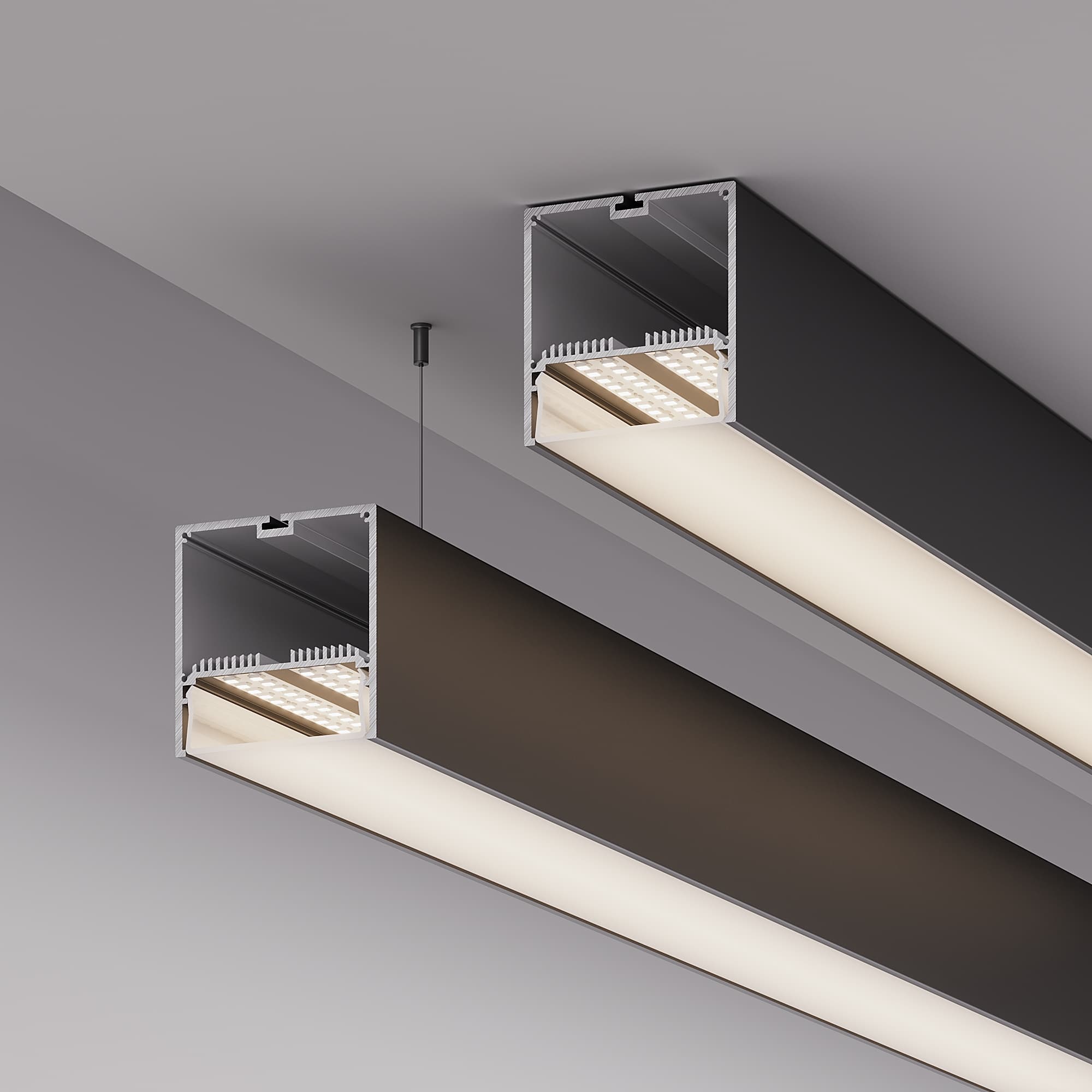 Профиль с экраном SL-LINE-7477-2500 BLACK+OPAL (Arlight, Алюминий) 027991 Arlight — фото 5