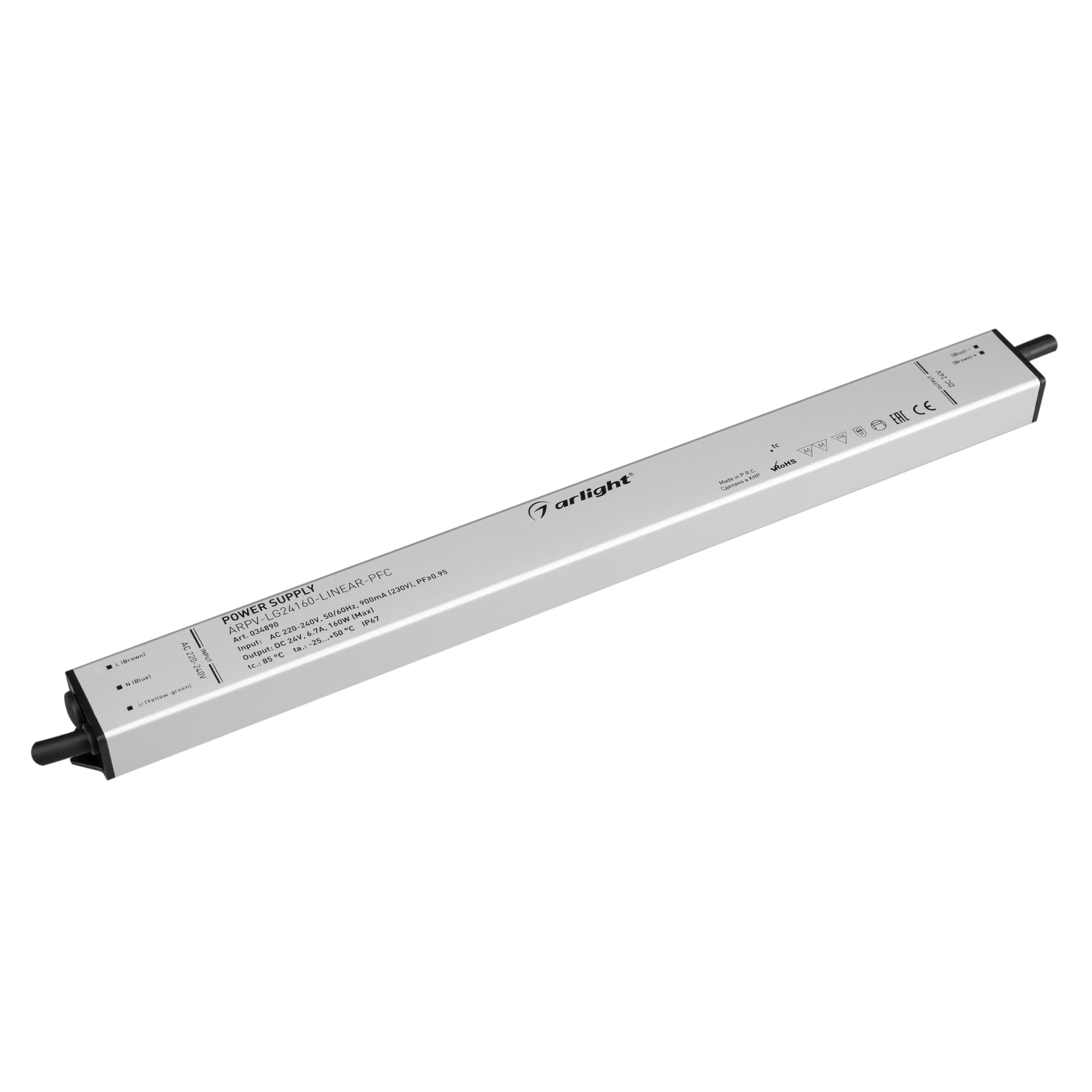 Блок питания ARPV-LG24160-LINEAR-PFC (24V, 6.7A, 160W) (Arlight, IP67 Металл, 5 лет) 034890 — фото 1