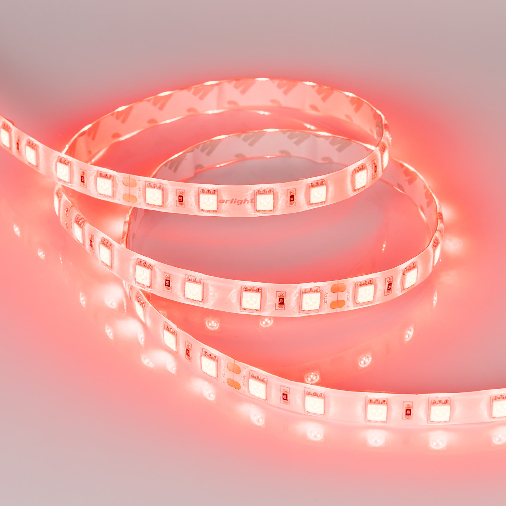 Светодиодная лента RTW 2-5000SE 24V Red 2x (5060, 300 LED, LUX) (Arlight, 14.4 Вт/м, IP65) 015597 — фото 3