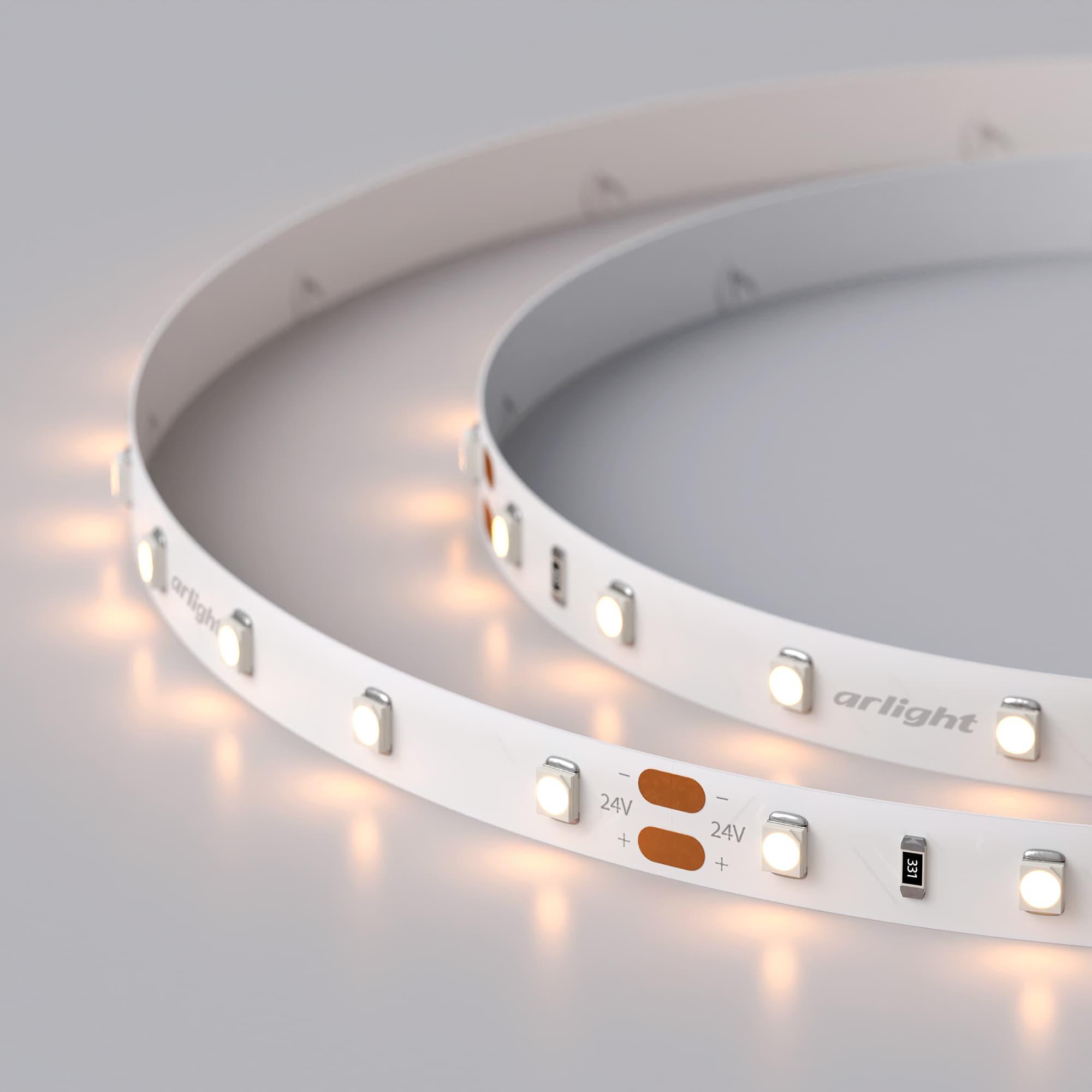 Светодиодная лента RT 2-5000 24V Warm2700 (3528, 300 LED, LUX) (Arlight, 4.8 Вт/м, IP20) 016145 — фото 5