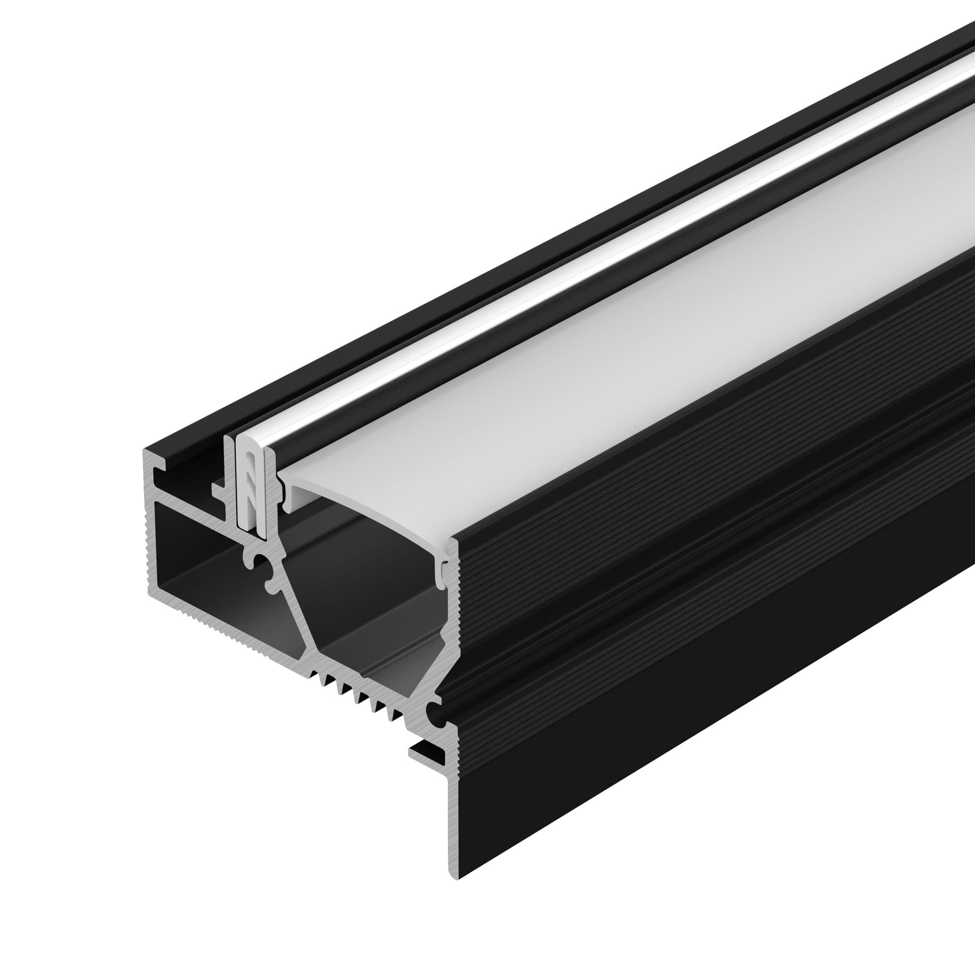 Профиль STRETCH-20-WALL-D-SIDE-2000 BLACK (Arlight, Алюминий) 042947 — фото 1