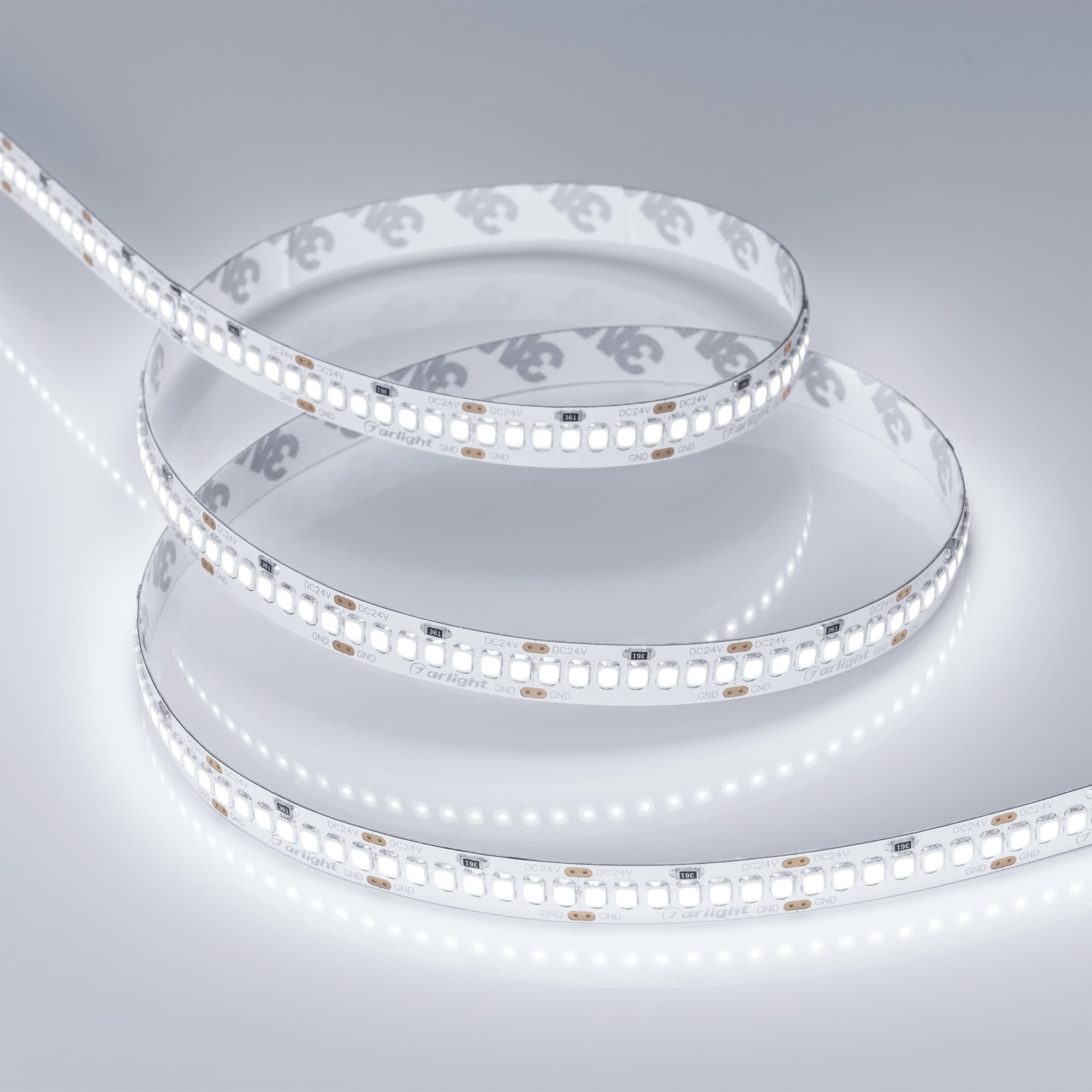 Светодиодная лента RT 2-5000 24V White5500 10mm (2835, 252 LED/m, LUX) (Arlight, 10 Вт/м, IP20) 023555 — фото 3