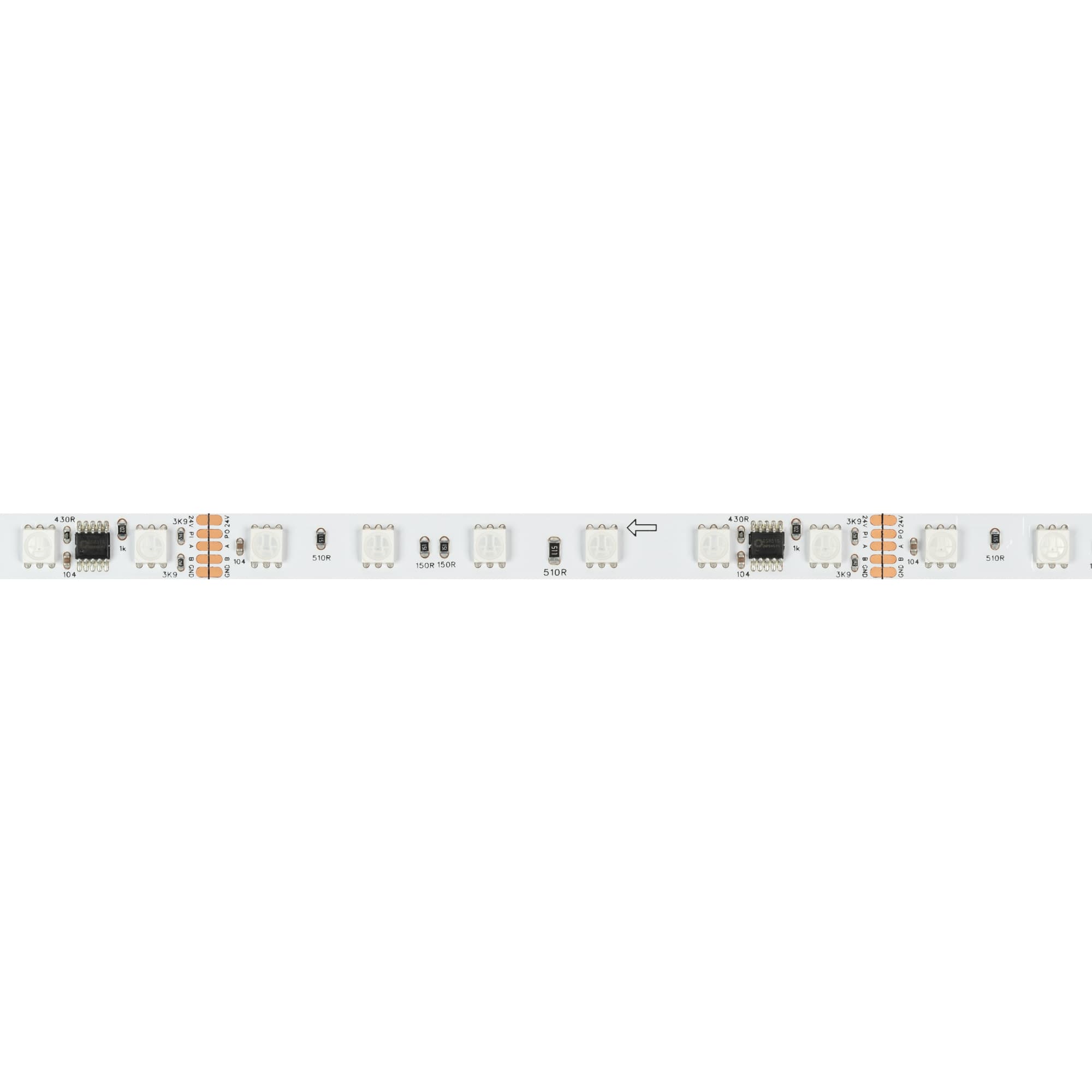 Светодиодная лента DMX-B60-10mm 24V RGB-PX6 (14 W/m, IP20, 5060, 5m) (Arlight, -) 039183 — фото 5