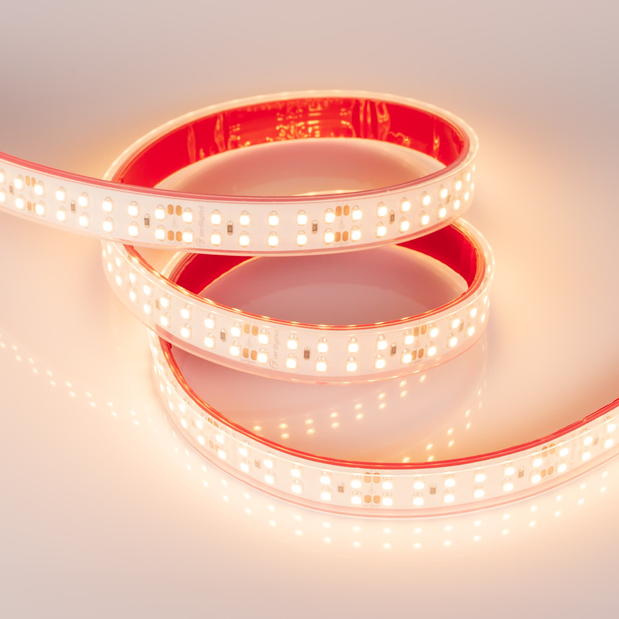 Светодиодная лента RTW 2-5000P 24V Warm2700 2x2 (3528, 1200 LED, LUX) (Arlight, 19.2 Вт/м, IP66) 014954 — фото 2