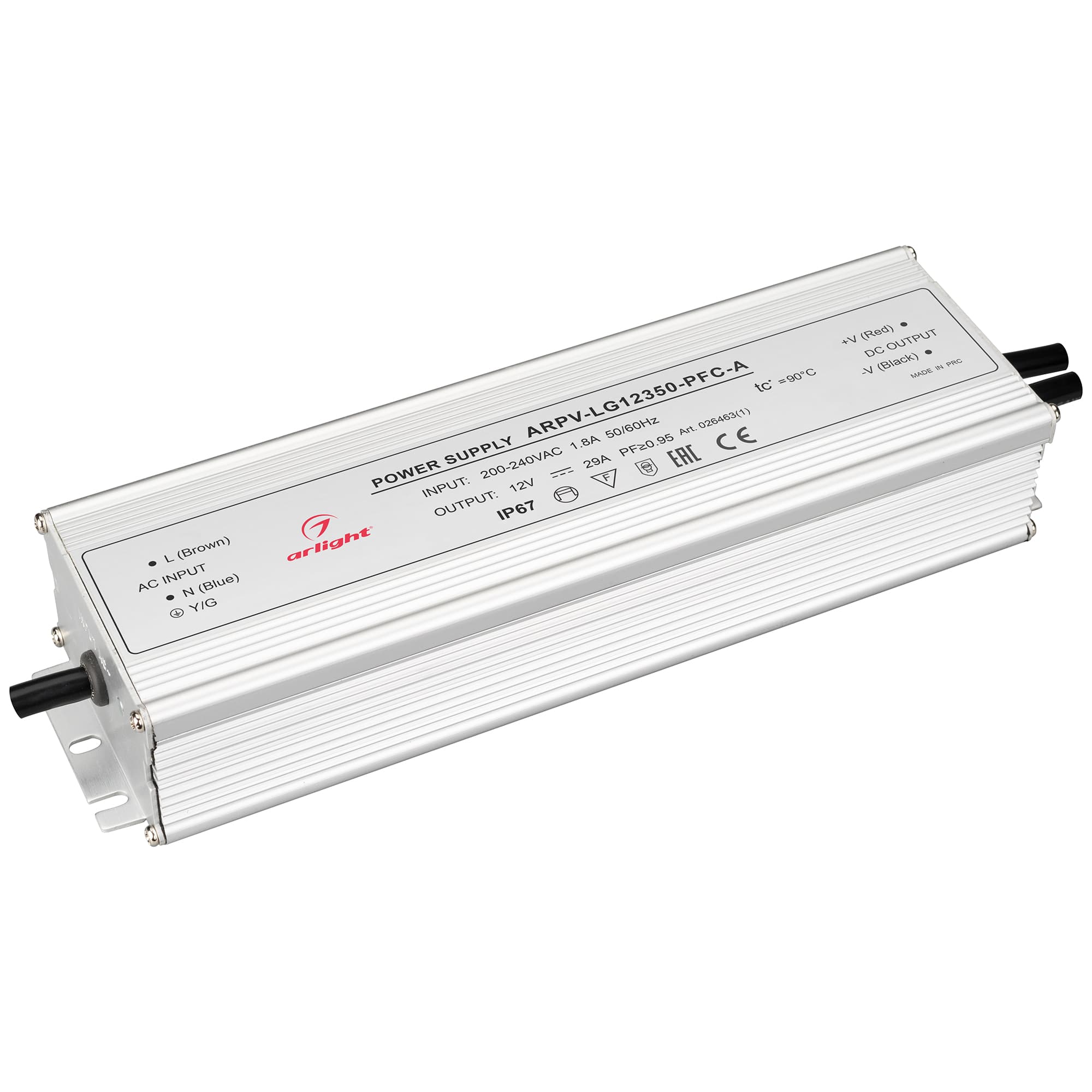 Блок питания ARPV-LG12350-PFC-A (12V, 29.0A, 350W) (Arlight, IP67 Металл, 5 лет) 026463(1) — фото 1