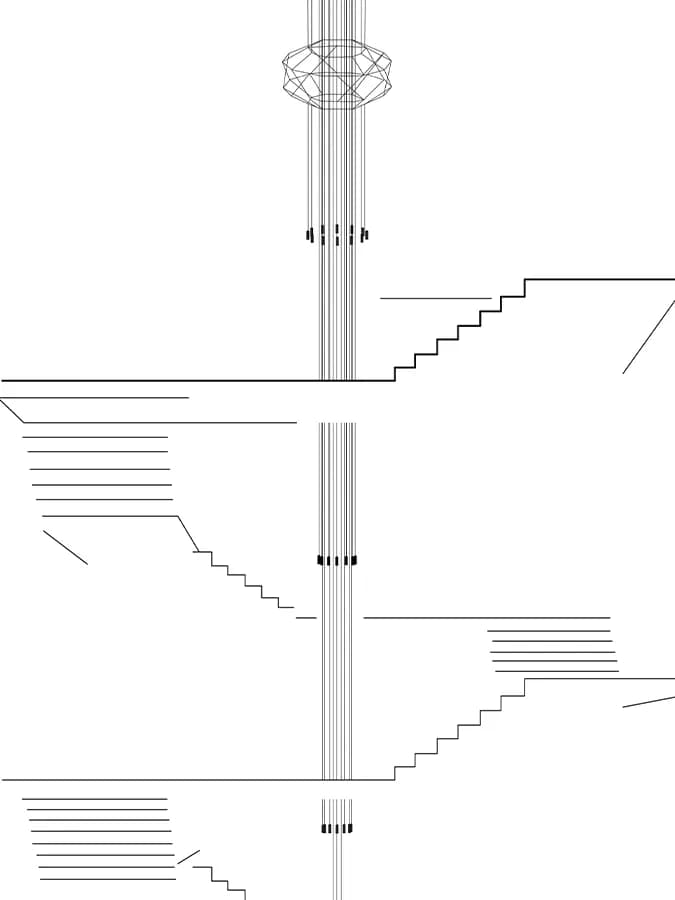 Vibia Wireflow chandelier Vibia