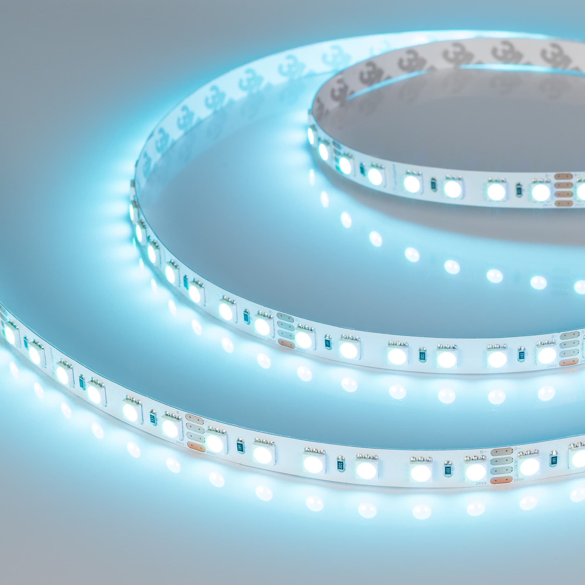 Светодиодная лента RT-B84-10mm 24V RGB (21 W/m, IP20, 5060, 5m) (Arlight, Открытый) 021475(2) — фото 1