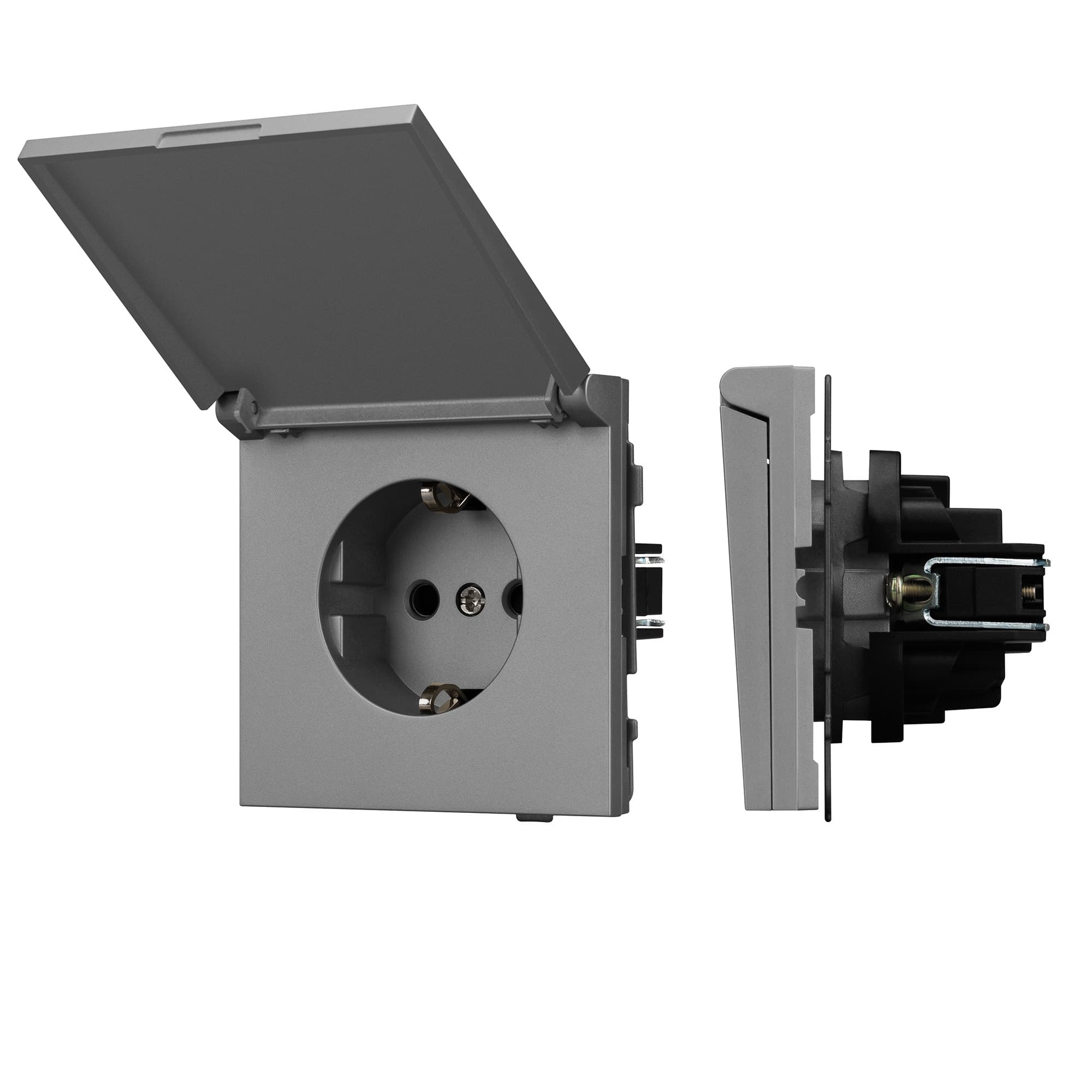 Механизм розетки влагозащищённый SCT-TENDO-MCP-PL-GR (230V, 16A) (Arlight, Графитовый) 054092