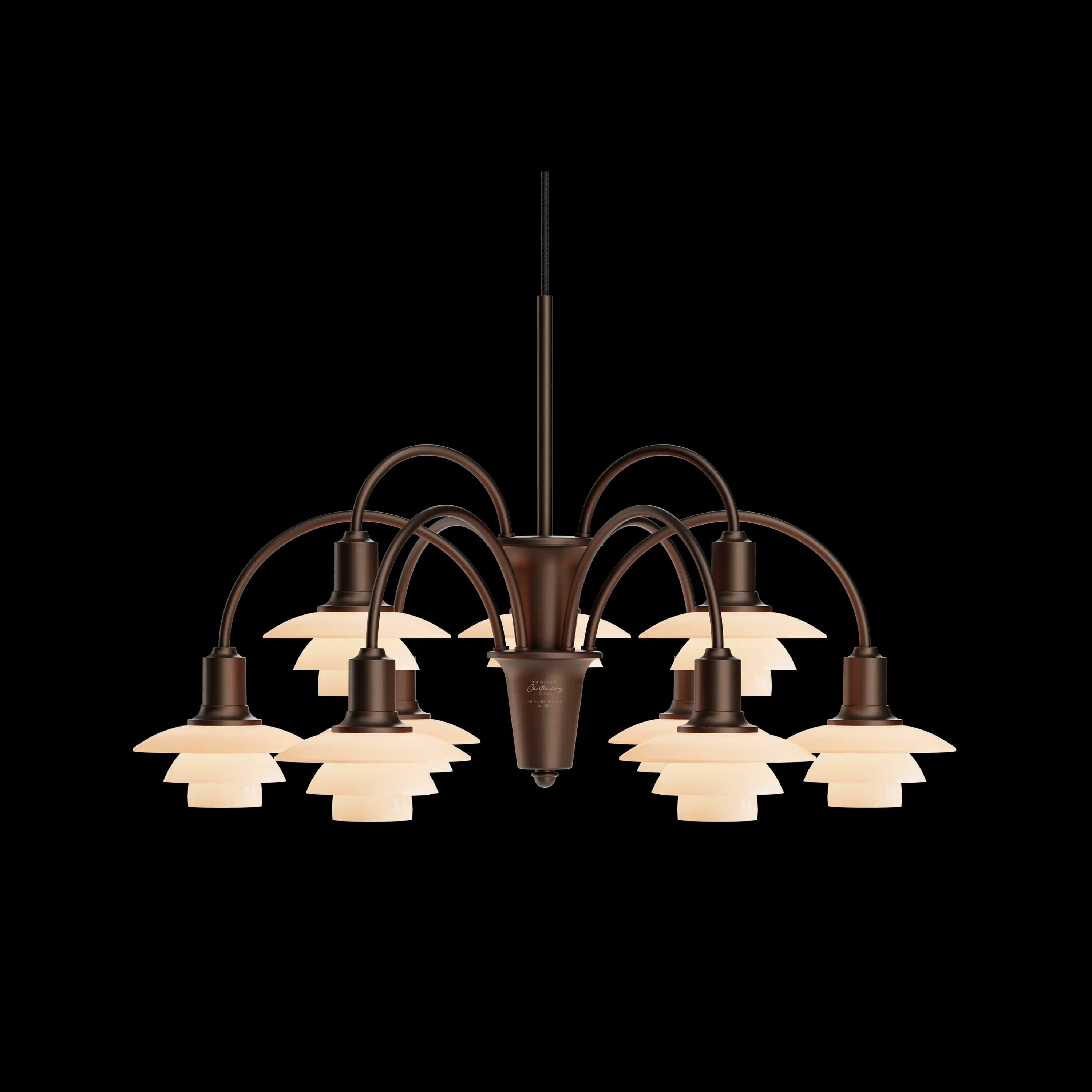 Louis Poulsen PH 1/1 Chandelier Centenary Edition Aged brass/dusty terracotta 9-ARMS — фото 1