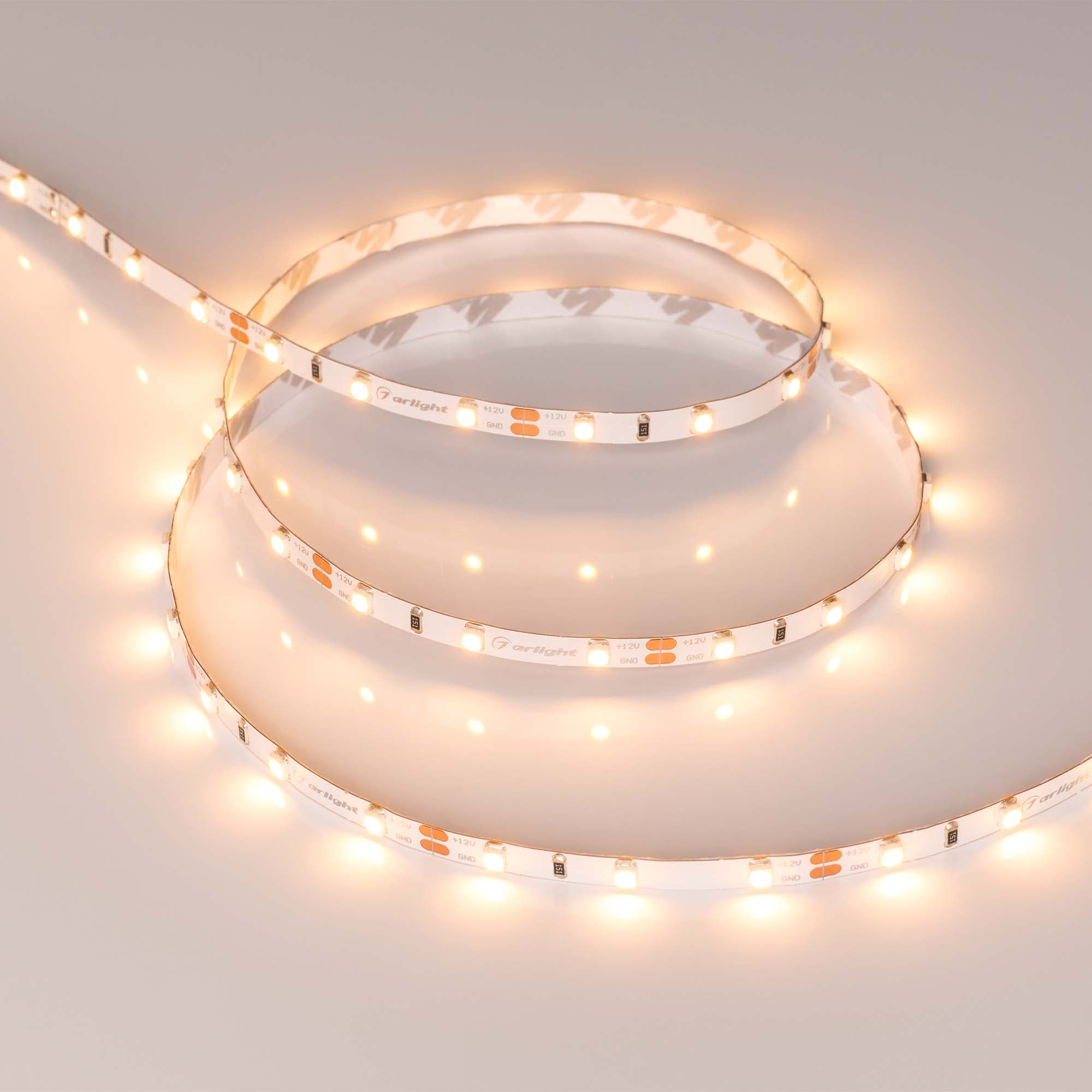 Светодиодная лента RT-A60-5mm 12V Warm2400 (4.8 W/m, IP20, 2835, 5m) (Arlight, узкая) 028616(2) — фото 4