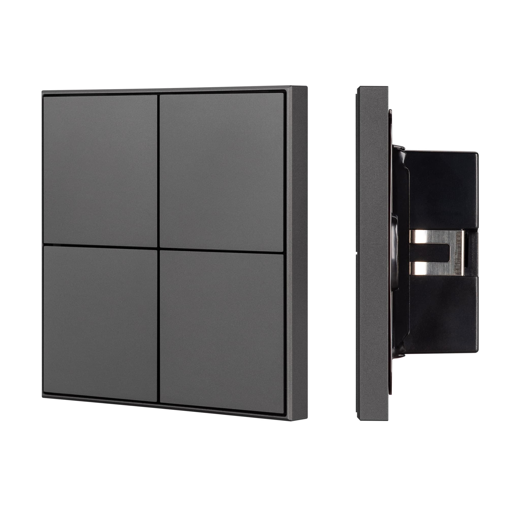 INTELLIGENT ARLIGHT Кнопочная панель KNX-304-23-IN Black (BUS, Frame) (IARL, IP20 Металл, 2 года) 039667 Arlight — фото 1